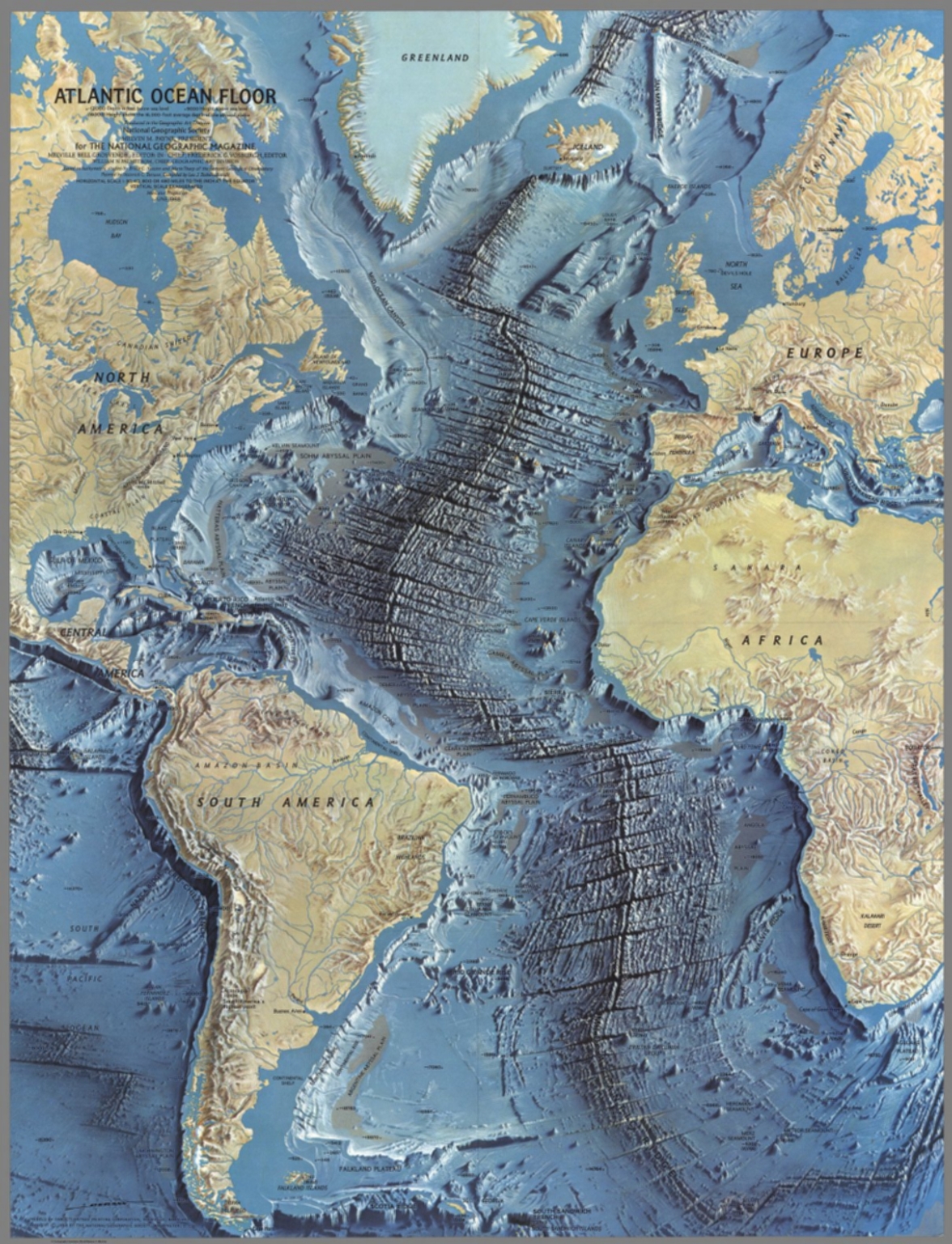 Atlantic Ocean Floor. - David Rumsey Historical Map Collection