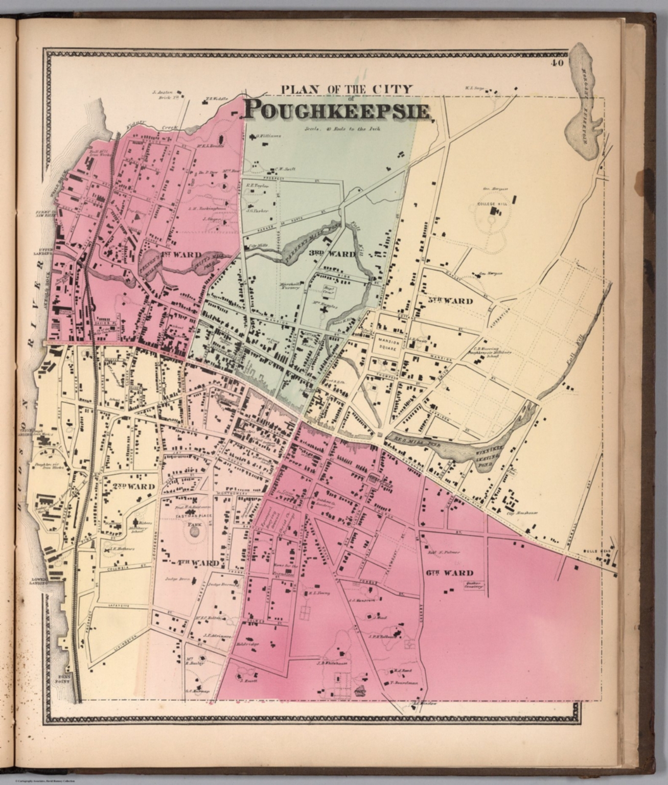 City Of Poughkeepsie Map Plan Of The City Of Poughkeepsie, Dutchess County, New York. - David Rumsey  Historical Map Collection