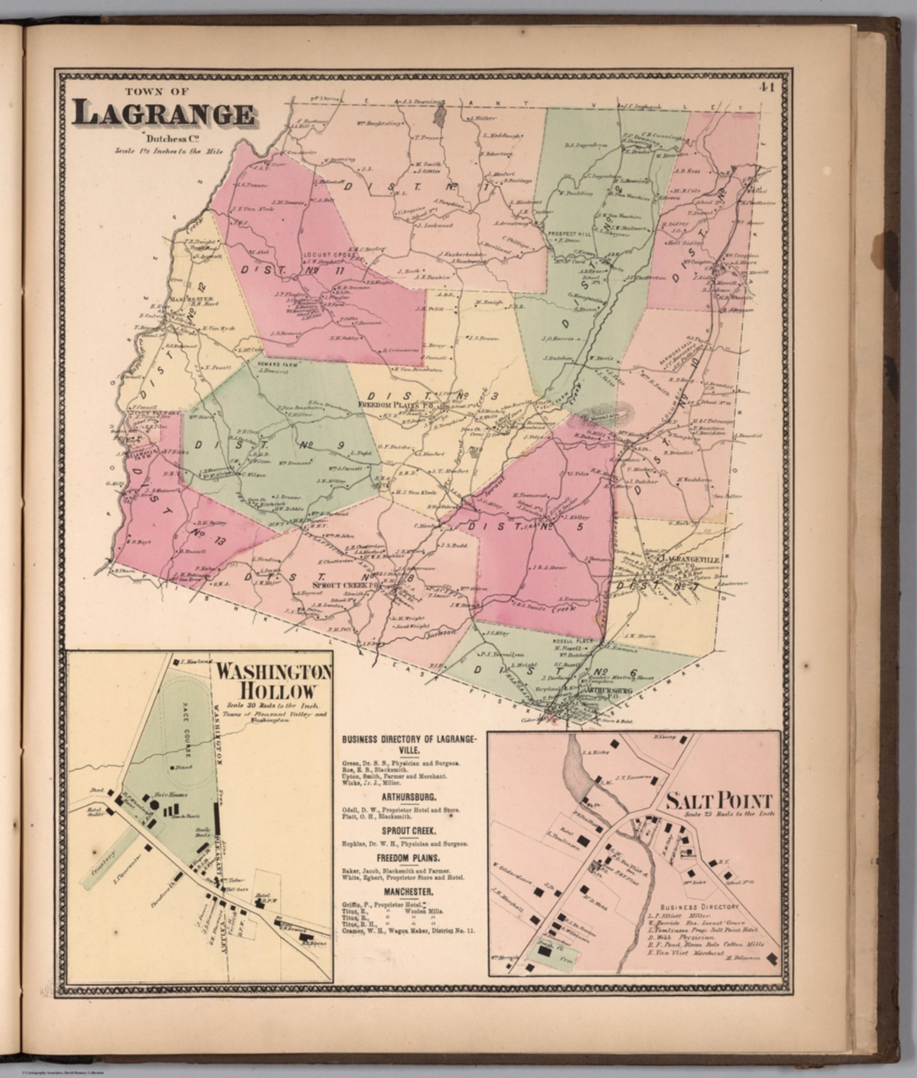 Town of Lagrange Dutchess County New York (insets) Washington Hollow
