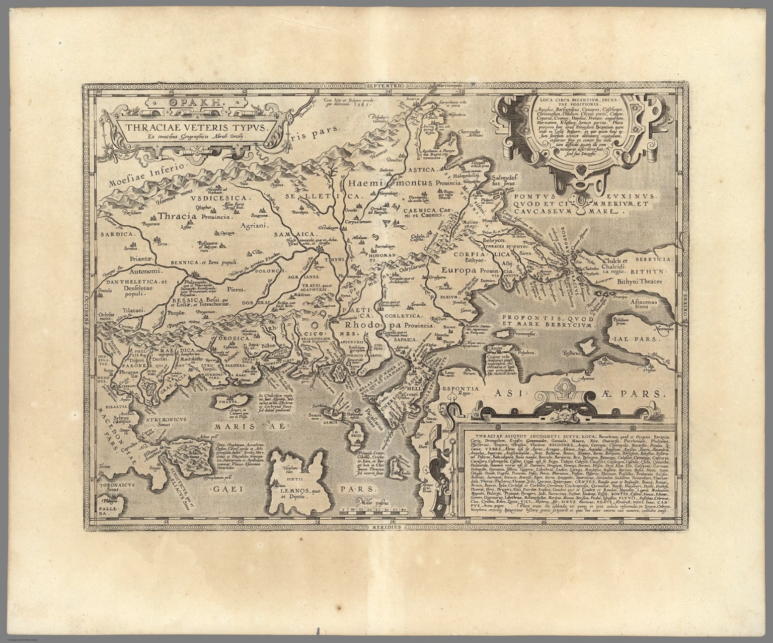 (xxviii) Thraciae Veteris Typus. - David Rumsey Historical Map Collection