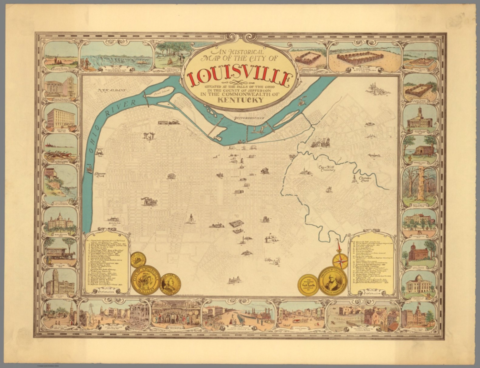 An Historical Map of the City of Louisville David Rumsey Historical