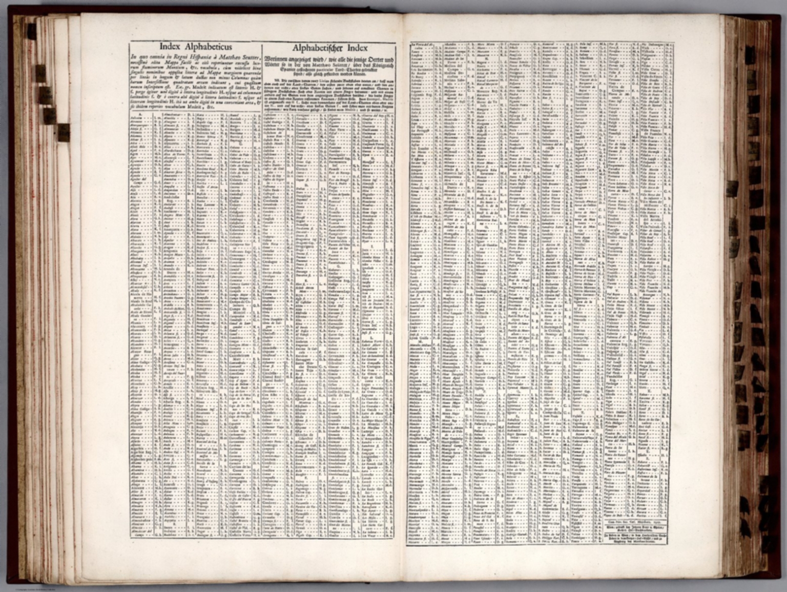 Text: Alphabetischer Index. - David Rumsey Historical Map Collection