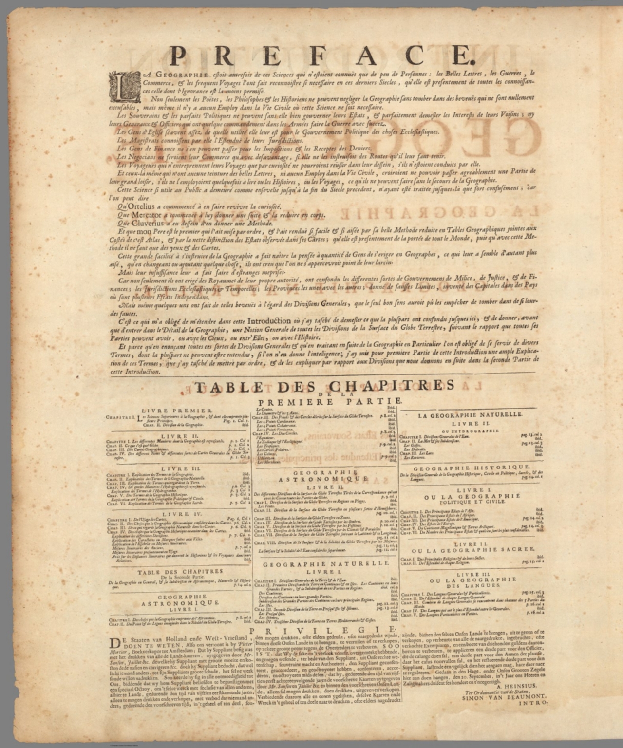 Text: Preface. Index: Table des Chapitres. - David Rumsey Historical ...