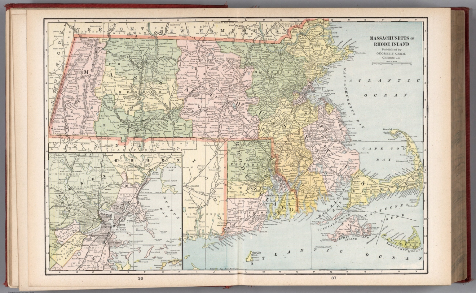 Massachusetts and Rhode Island - David Rumsey Historical Map Collection