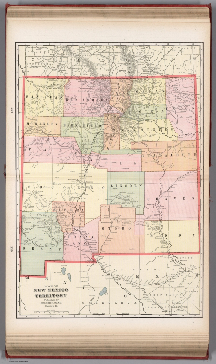Map of New Mexico Territory David Rumsey Historical Map Collection