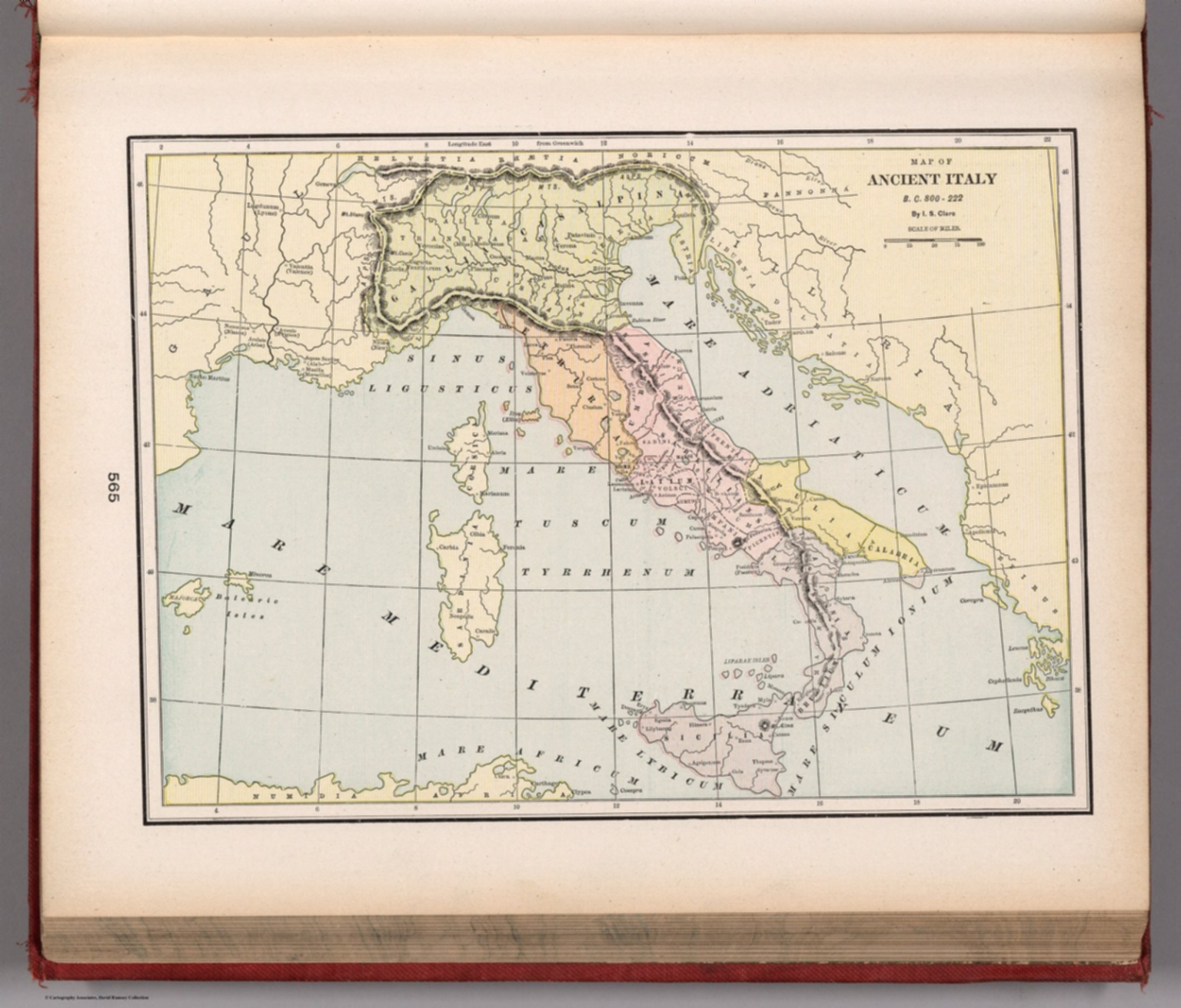 Map Of Ancient Italy. B.C. 800-222 - David Rumsey Historical Map Collection