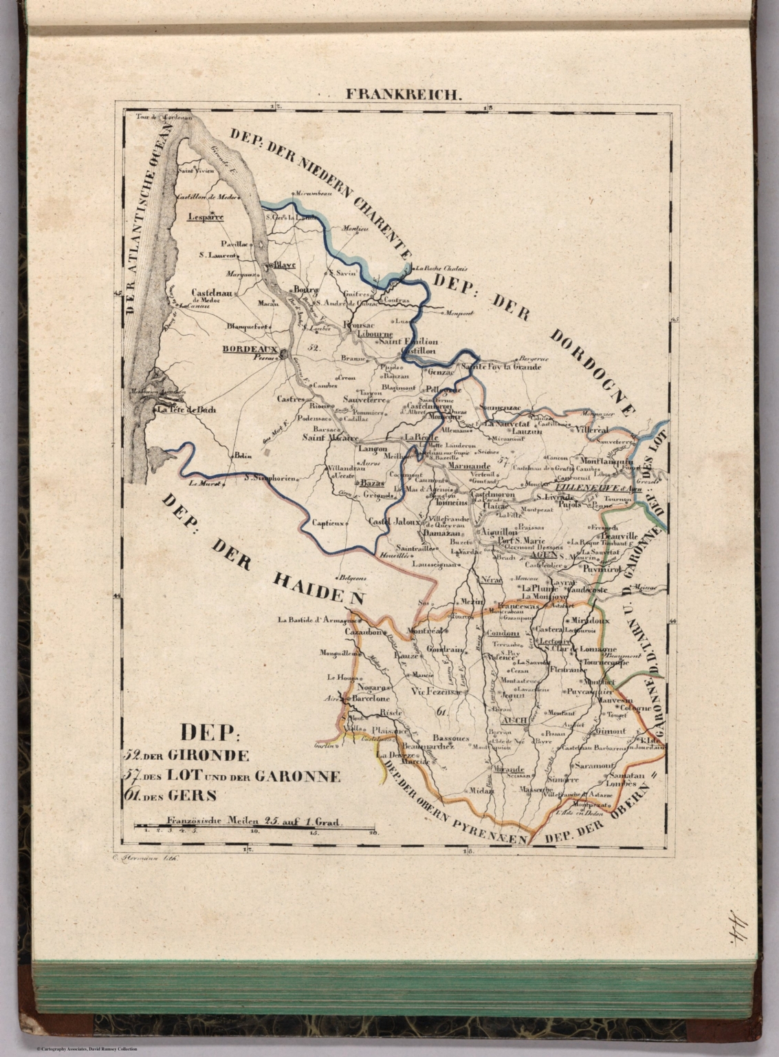 V.1:1-5: I: Frankreich. DEP: 52. Der Gironde. 57. Des Lot und der ...