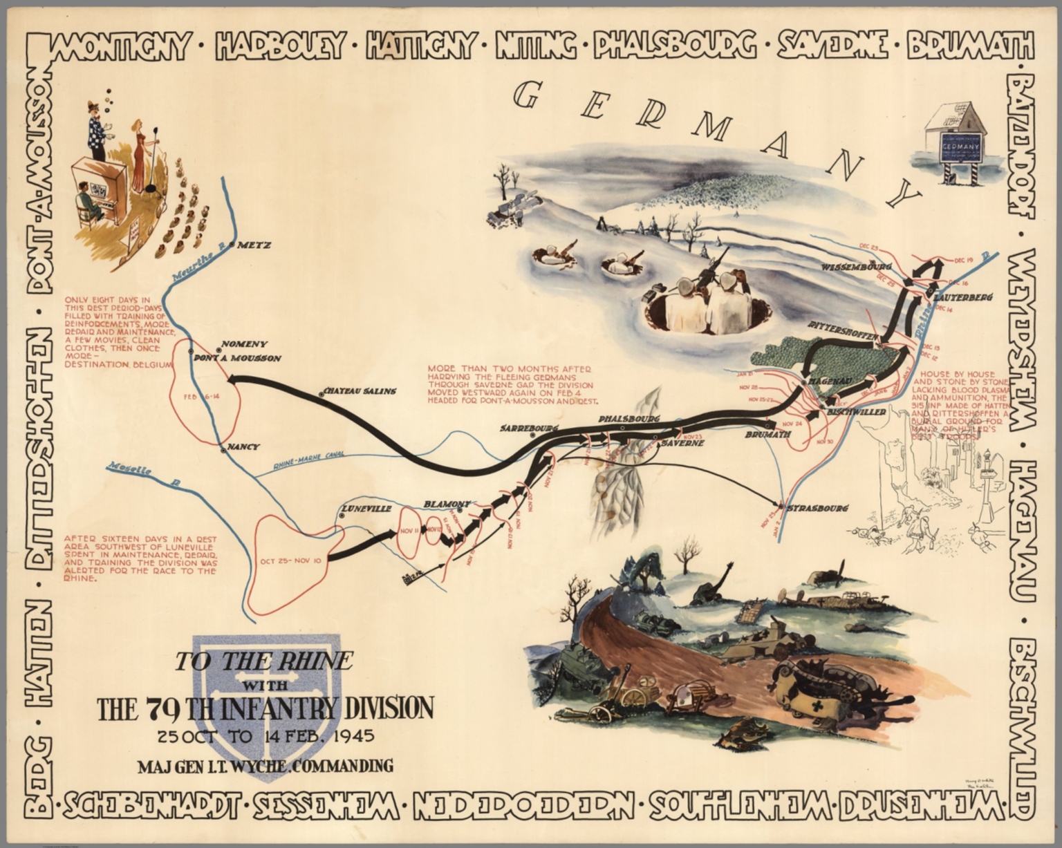 To the Rhine with the 79th Infantry Division, 25 Oct to 14 Feb. 1945 ...