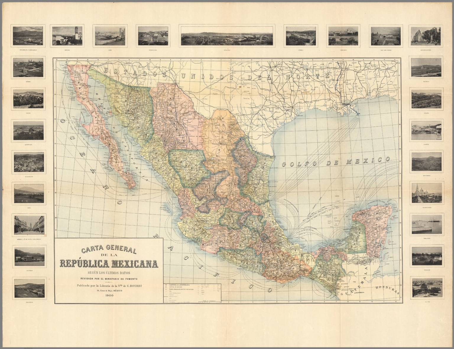 Carta General De La Republica Mexicana David Rumsey Historical Map Collection 7463