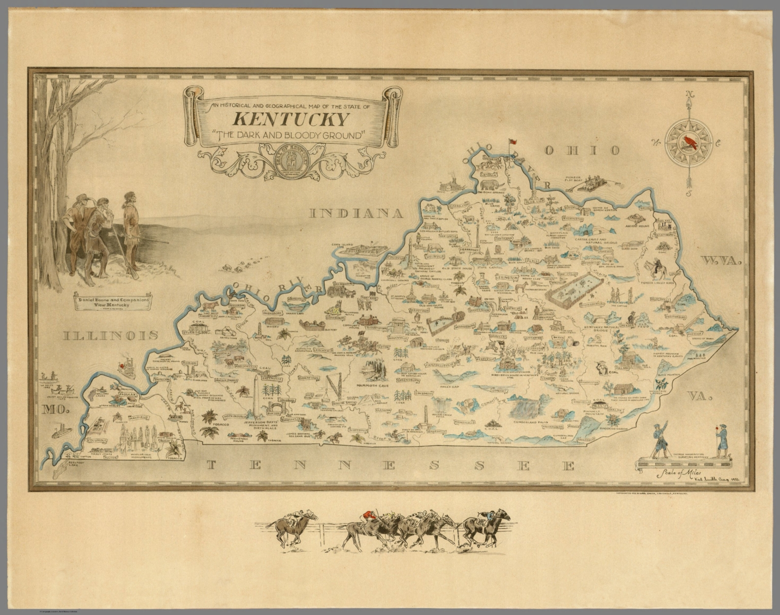 An historical and geographical map of the state of Kentucky - David Rumsey Historical Map Collection