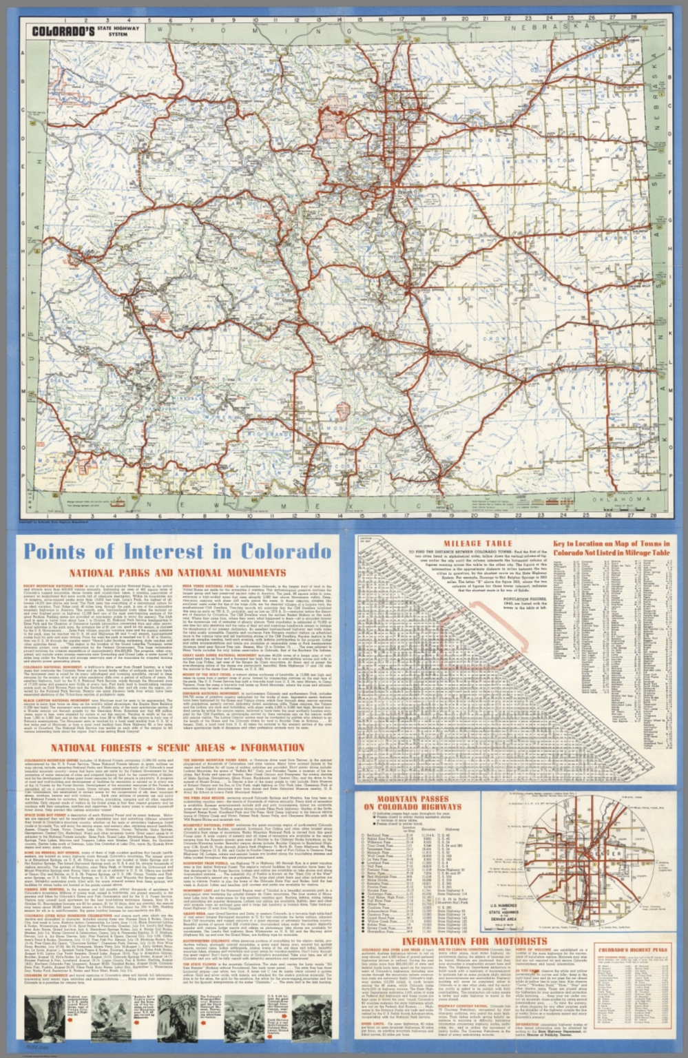 Colorado's State Highway System. - David Rumsey Historical Map Collection