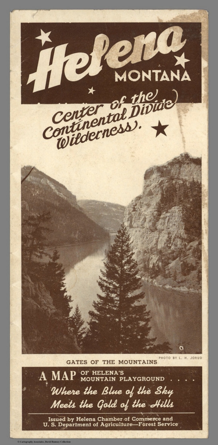 Covers Helena, Montana, Center of the Continental Divide. Text