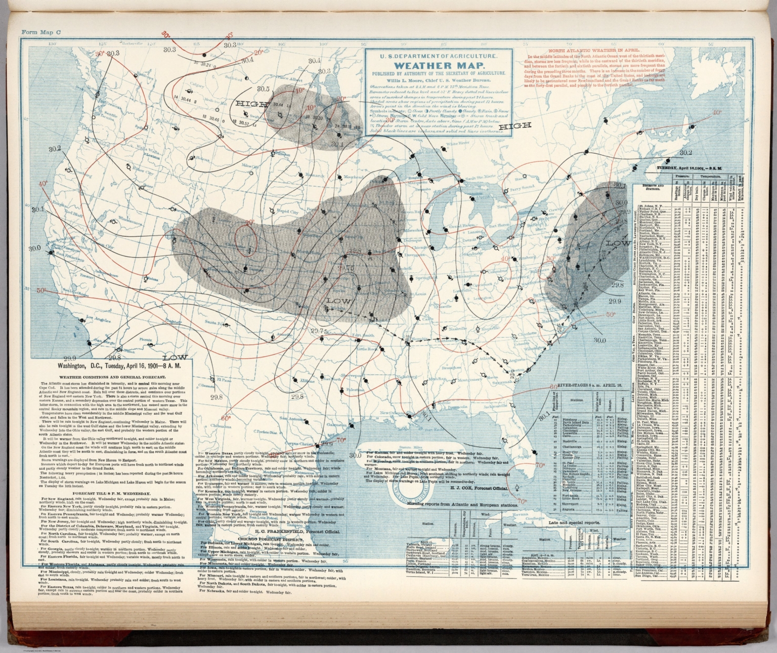 United States Weather Map April - 9734107 