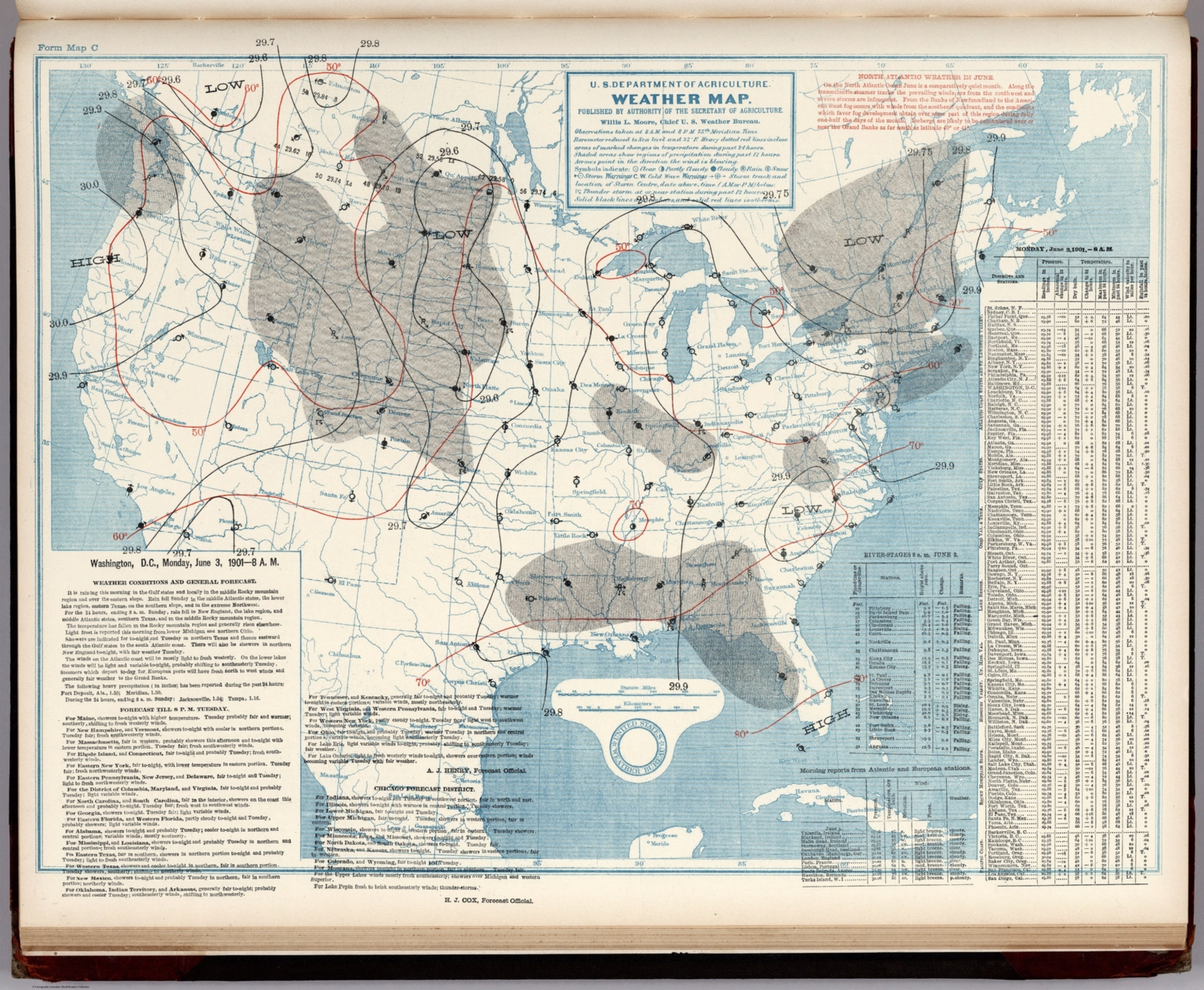 (United States) Weather Map. June 3, 1901. - David Rumsey Historical ...