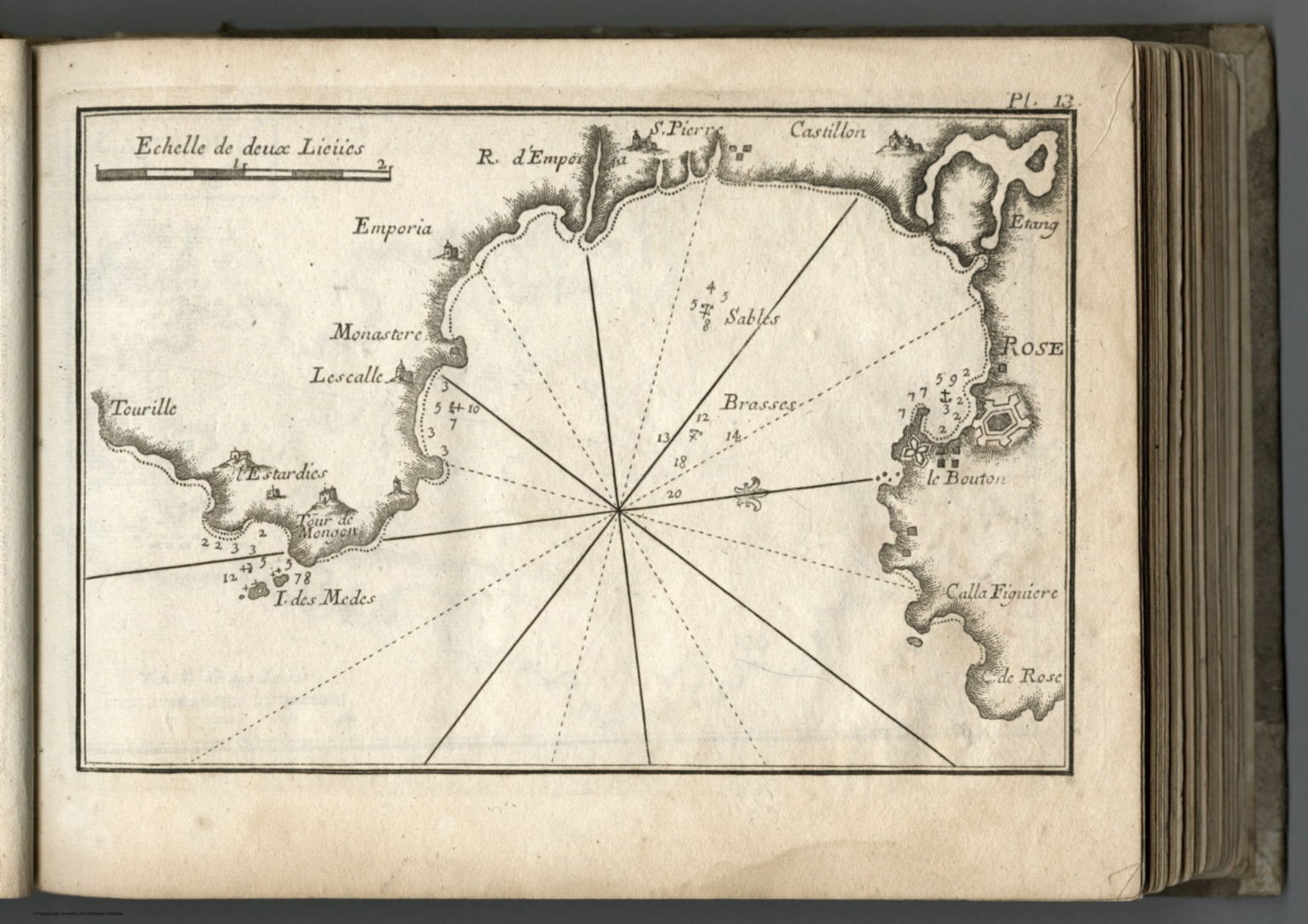 Pl. 13. Roses, Spain. David Rumsey Historical Map Collection
