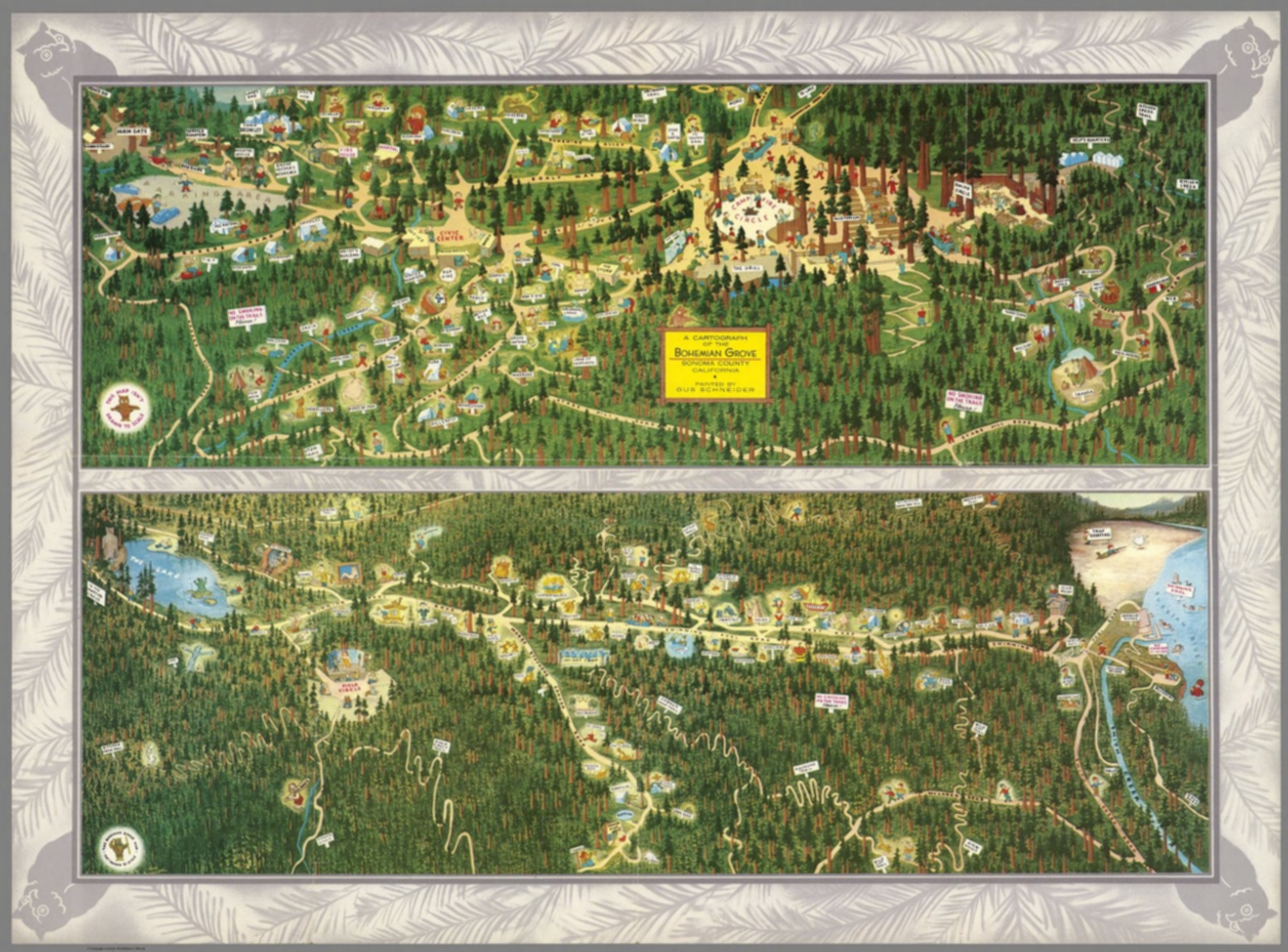 A cartograph of the Bohemian Grove by David