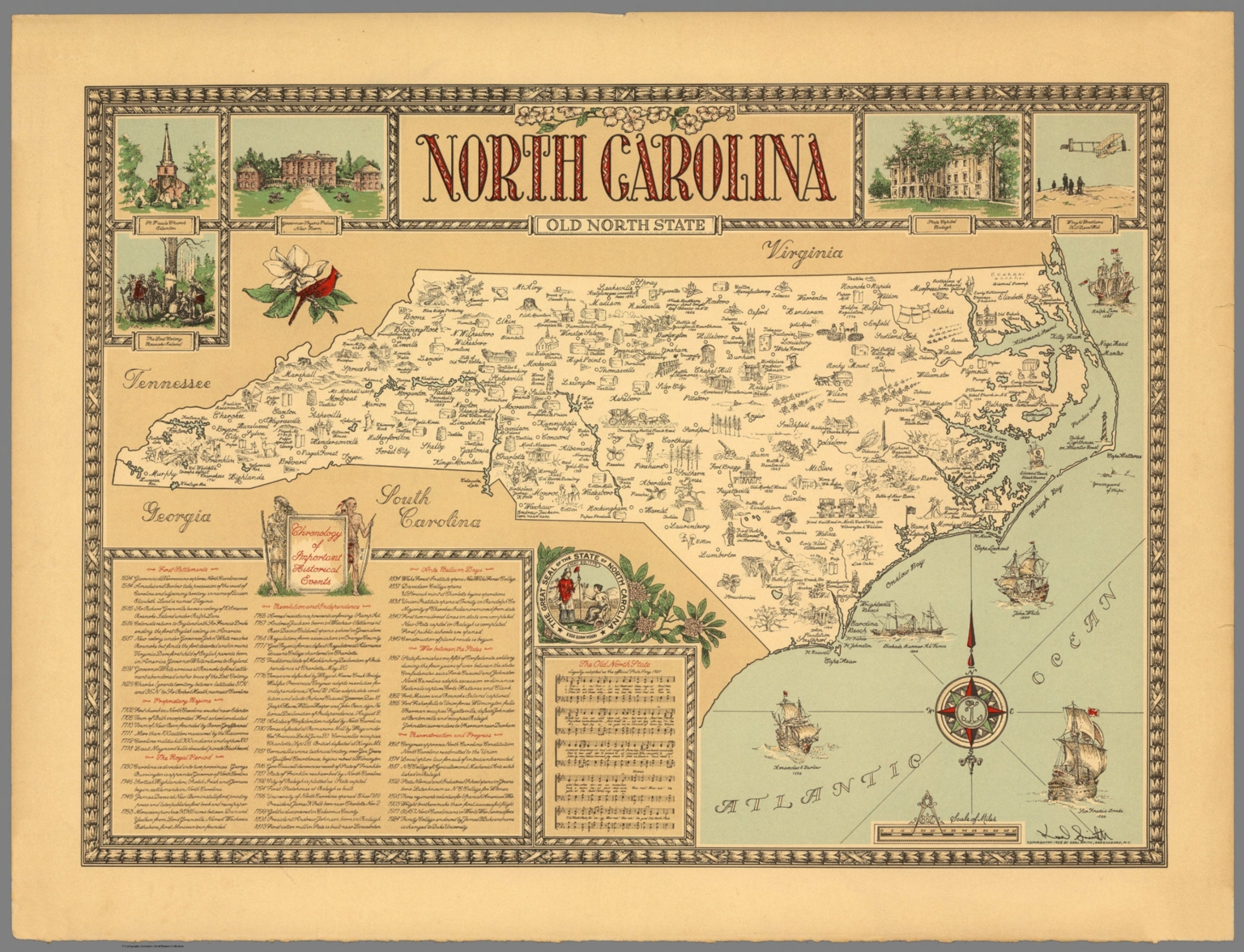 North Carolina Historical Maps North Carolina : old north state   David Rumsey Historical Map 