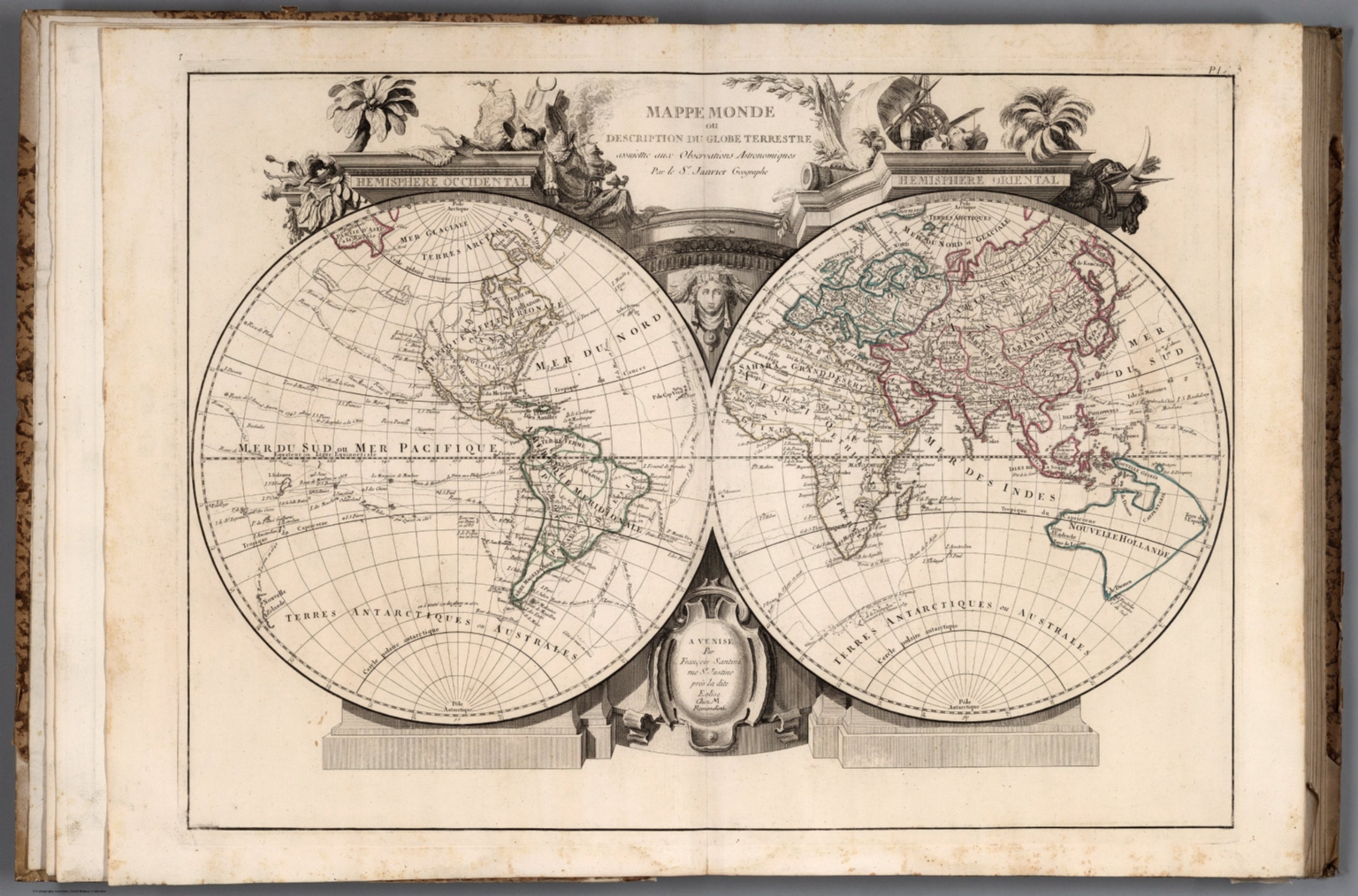 1. Mappe Monde ou Description du Globe Terrestre. - David Rumsey ...