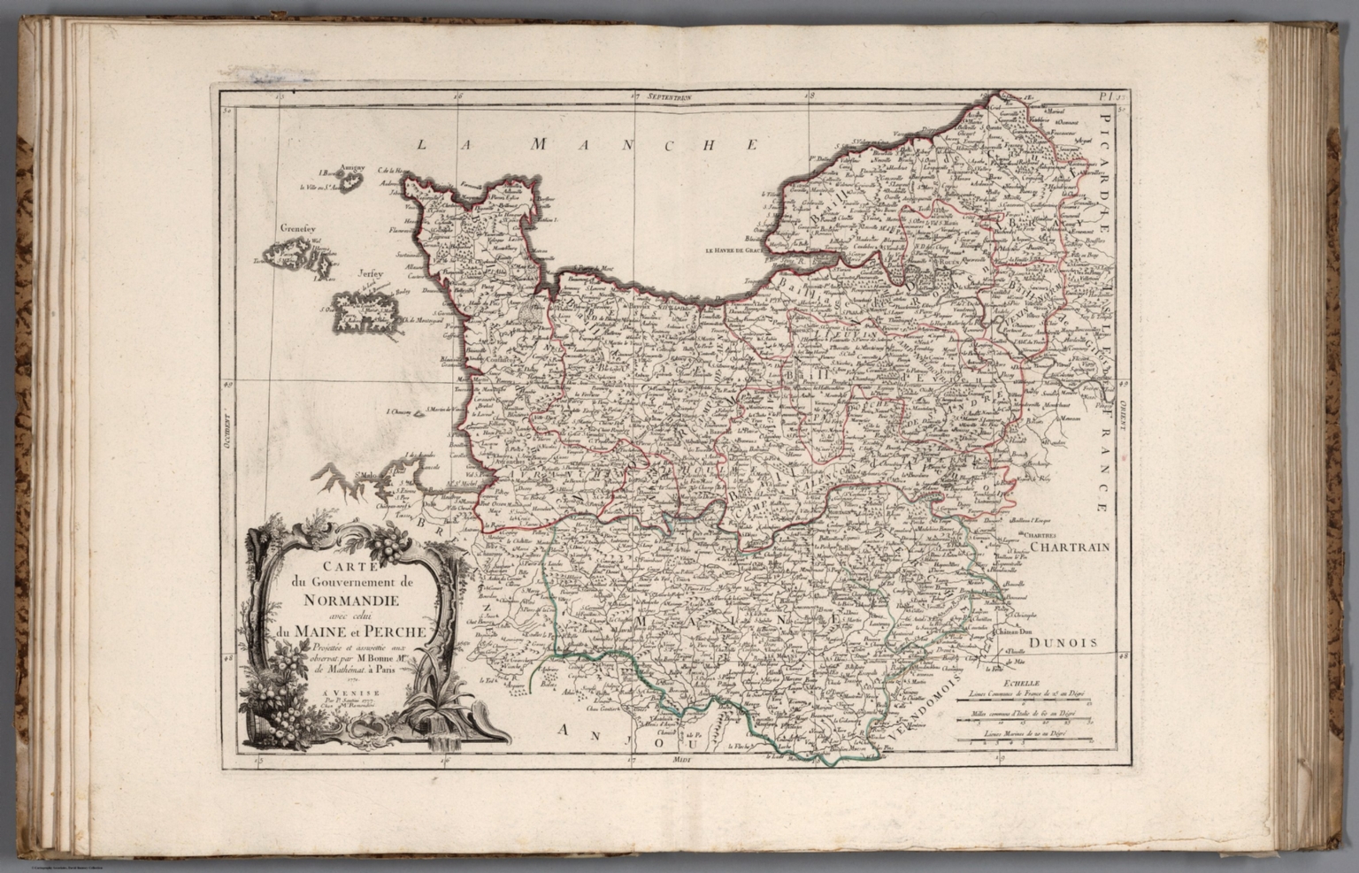 13. Carte du Gouvernement de Normandie avec celui du Maine et Perche ...