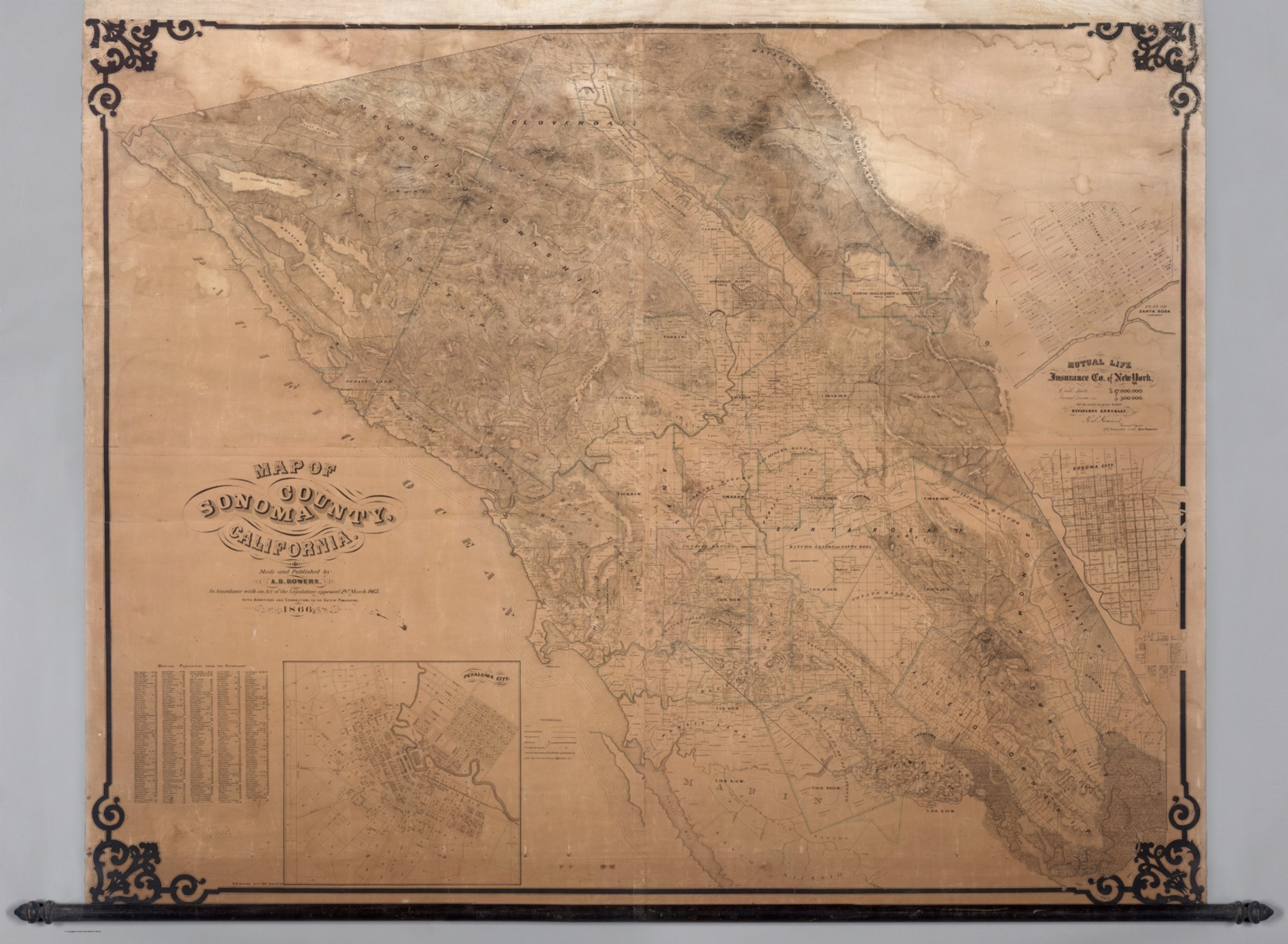 Map Of Sonoma County California. - David Rumsey Historical Map Collection