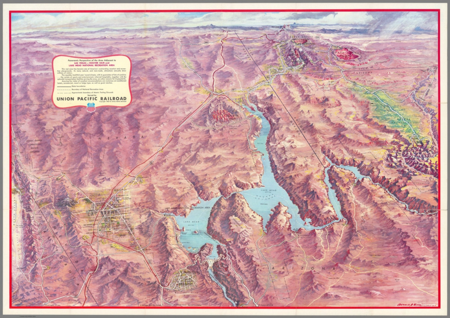 Panoramic Perspective of the Area Adjacent to Hoover Dam and Lake Mead