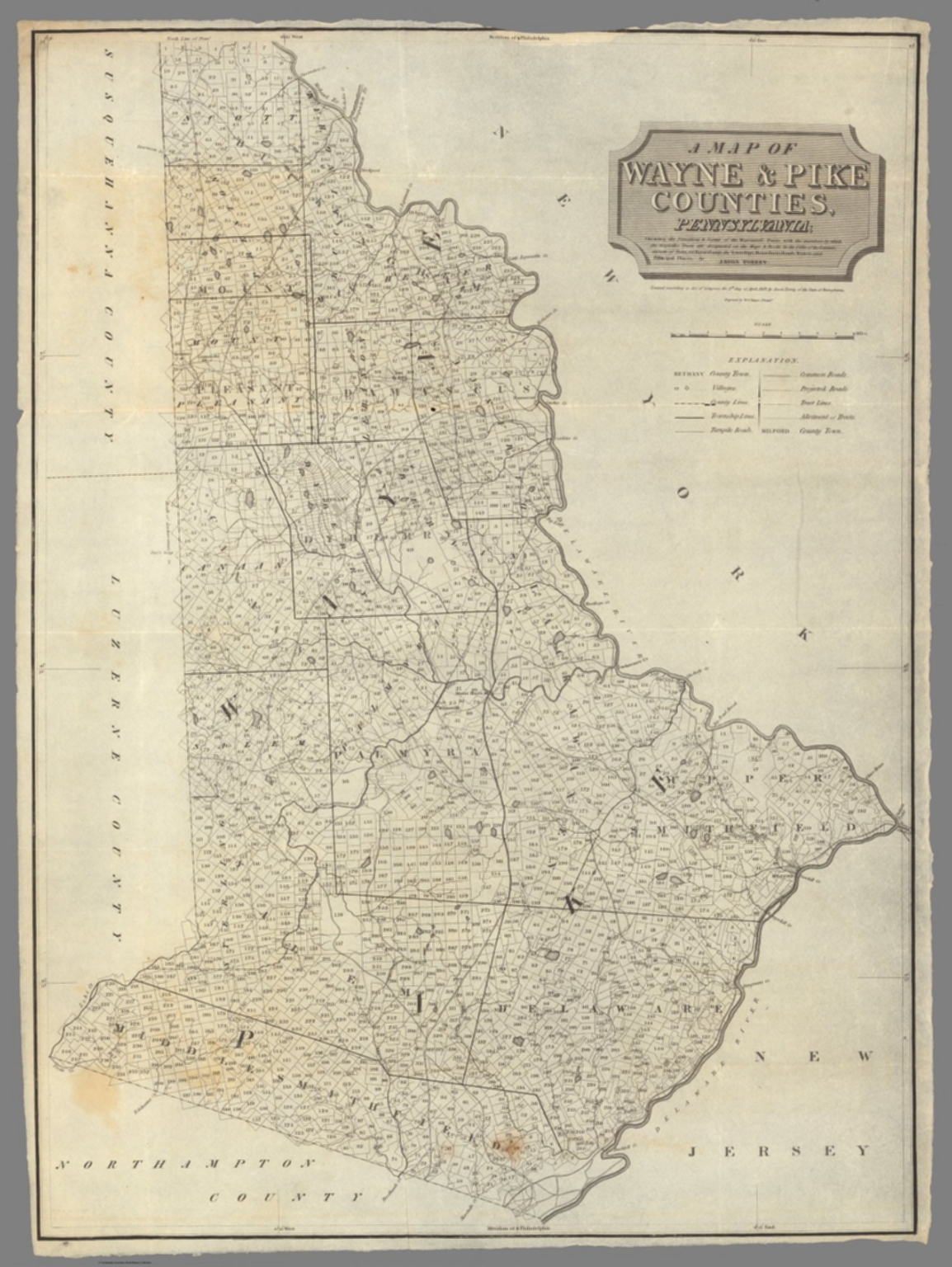Wayne and Pike counties, Pennsylvania David Rumsey Historical Map