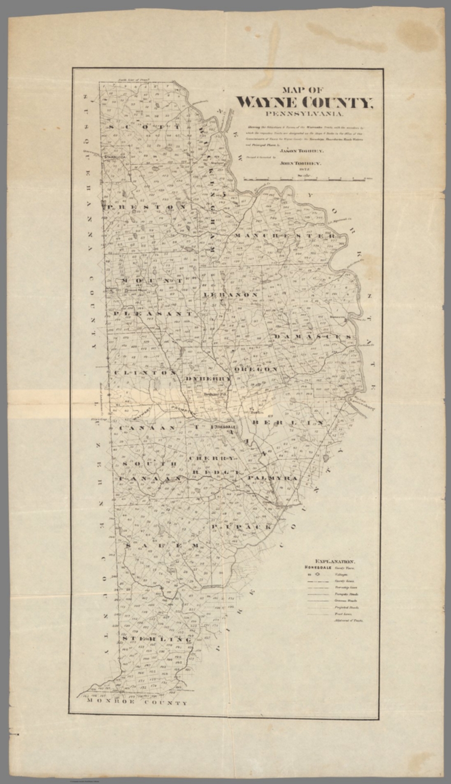 Wayne County Pa Tax Map Map Of Wayne County, Pennsylvania - David Rumsey Historical Map Collection