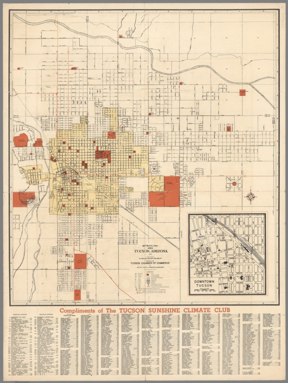 Map Of Tucson Arizona Metropolitan Area Tucson, Arizona - David Rumsey Historical Map Collection