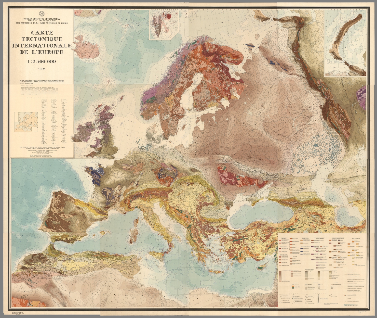 Composite Map Carte Tectonique Internationale De Leurope