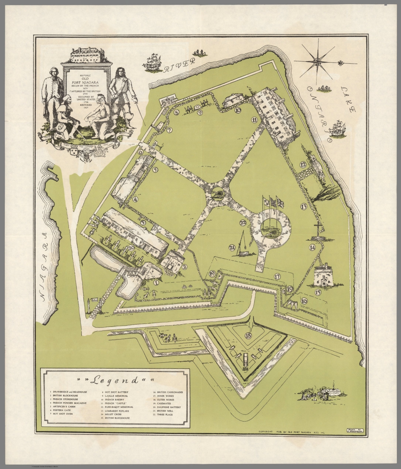 Historic old Fort Niagara - David Rumsey Historical Map Collection