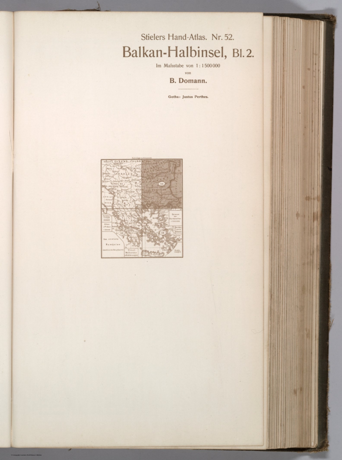 Text: Nr. 52. Balkan-Halbinsel, Bl. 2. ... Von B. Domann. - David ...