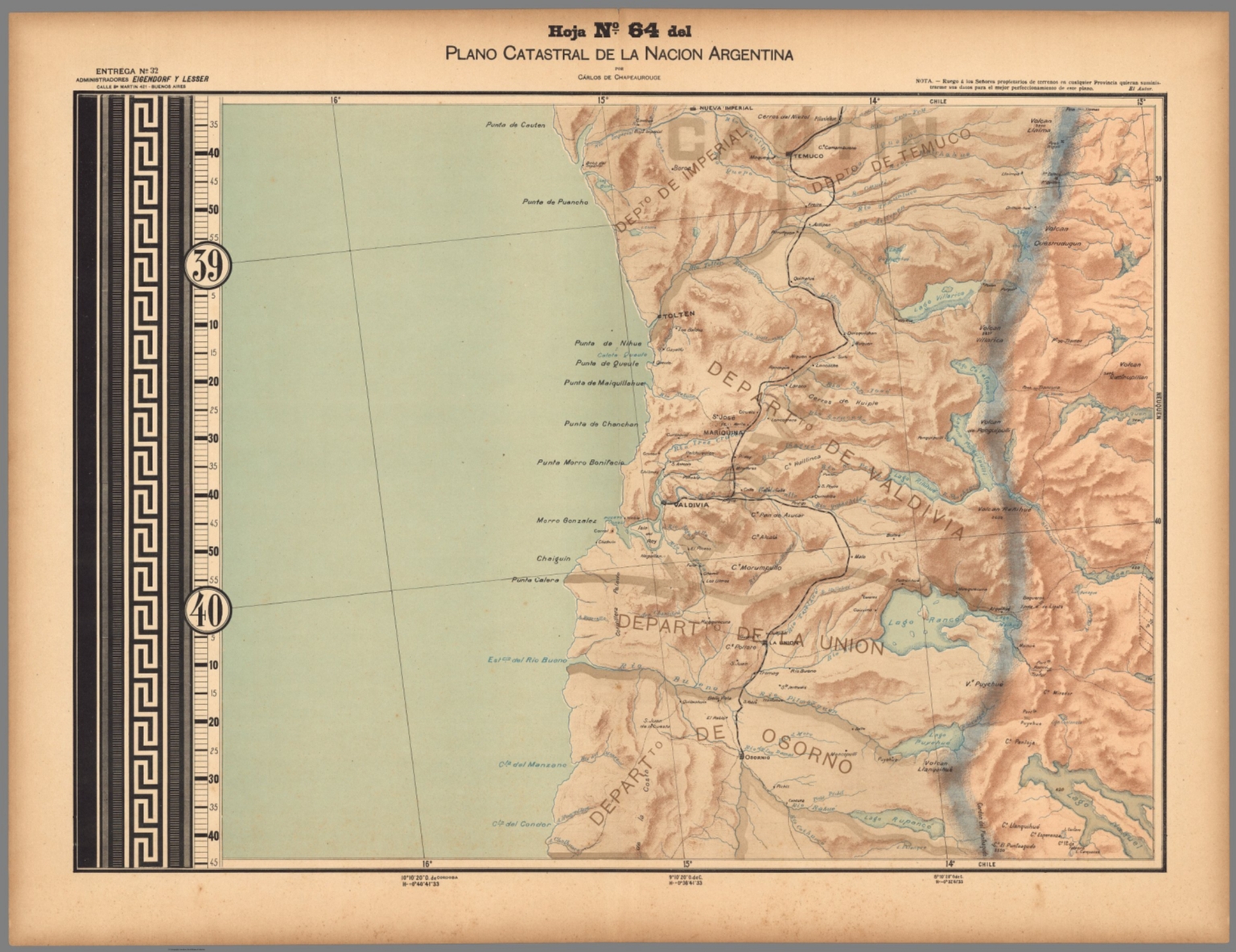 Hoja No. 64 Plano Catastral de la Nacion Argentina. - David Rumsey ...