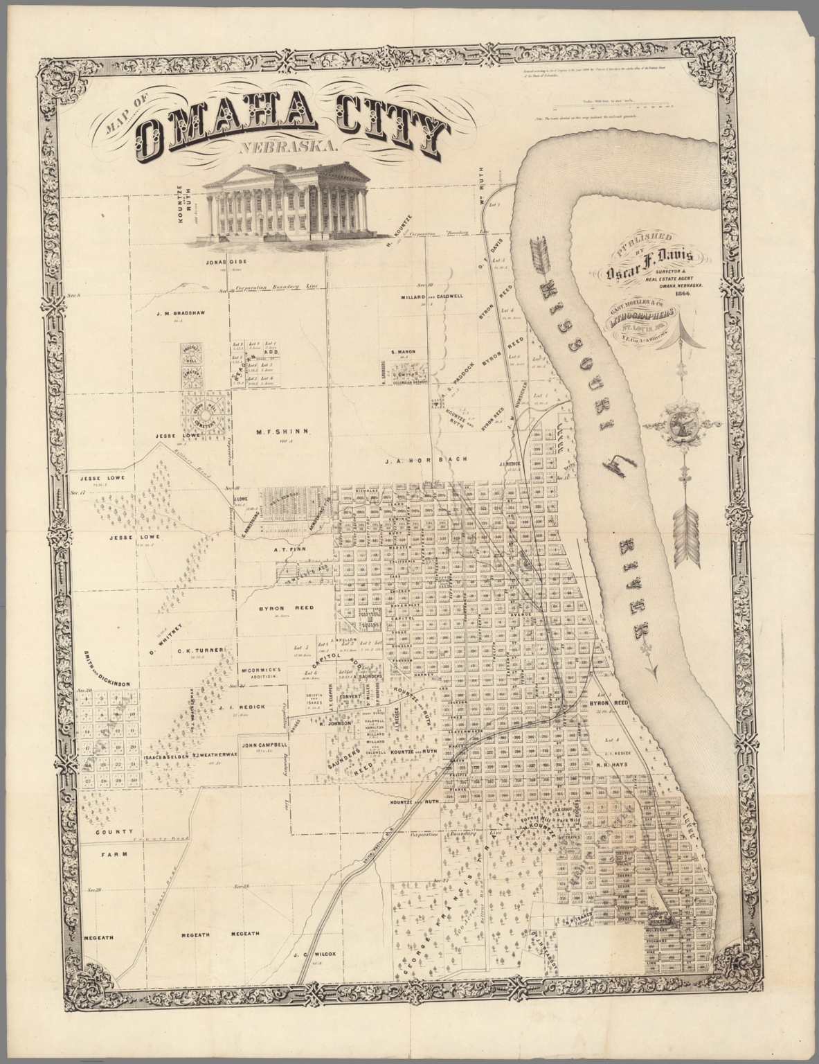 Map of Omaha City, Nebraska. David Rumsey Historical Map Collection