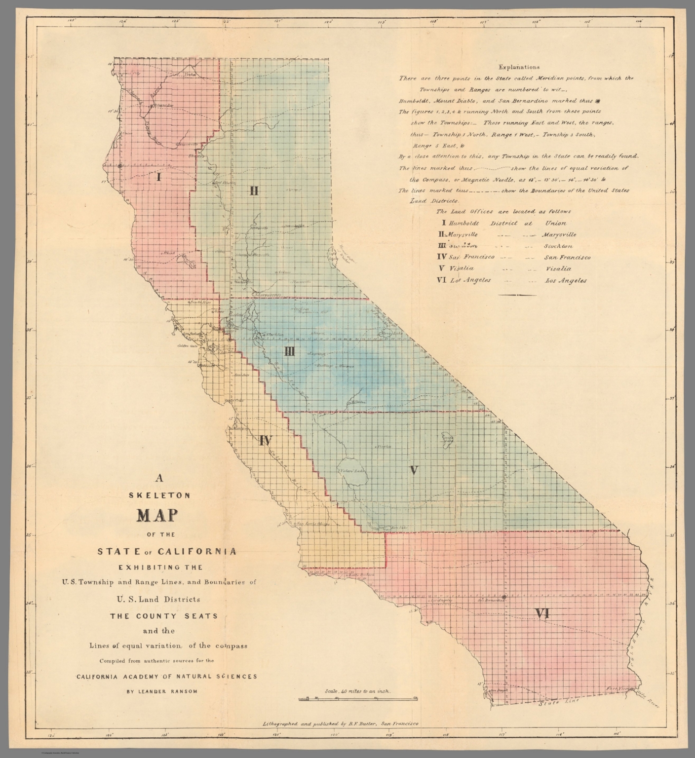 A skeleton map of the State of California. - David Rumsey Historical ...