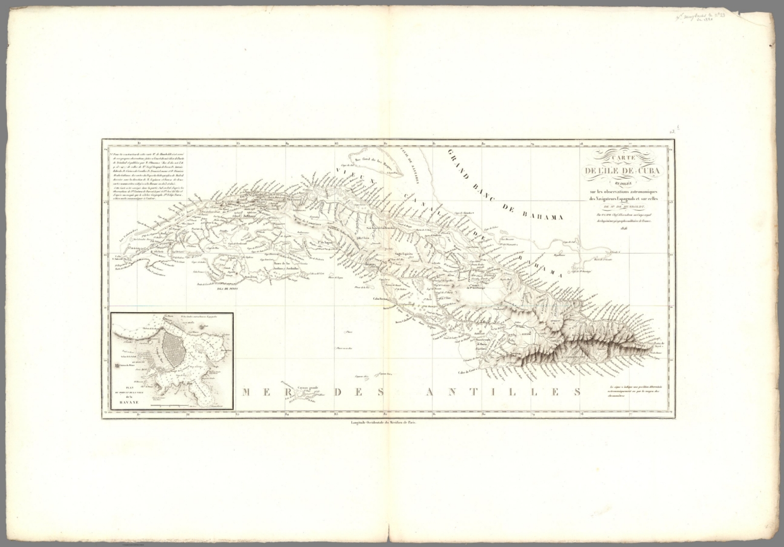 XXIII. Carte de l'ile de Cuba, tirage de 1826. - David Rumsey ...