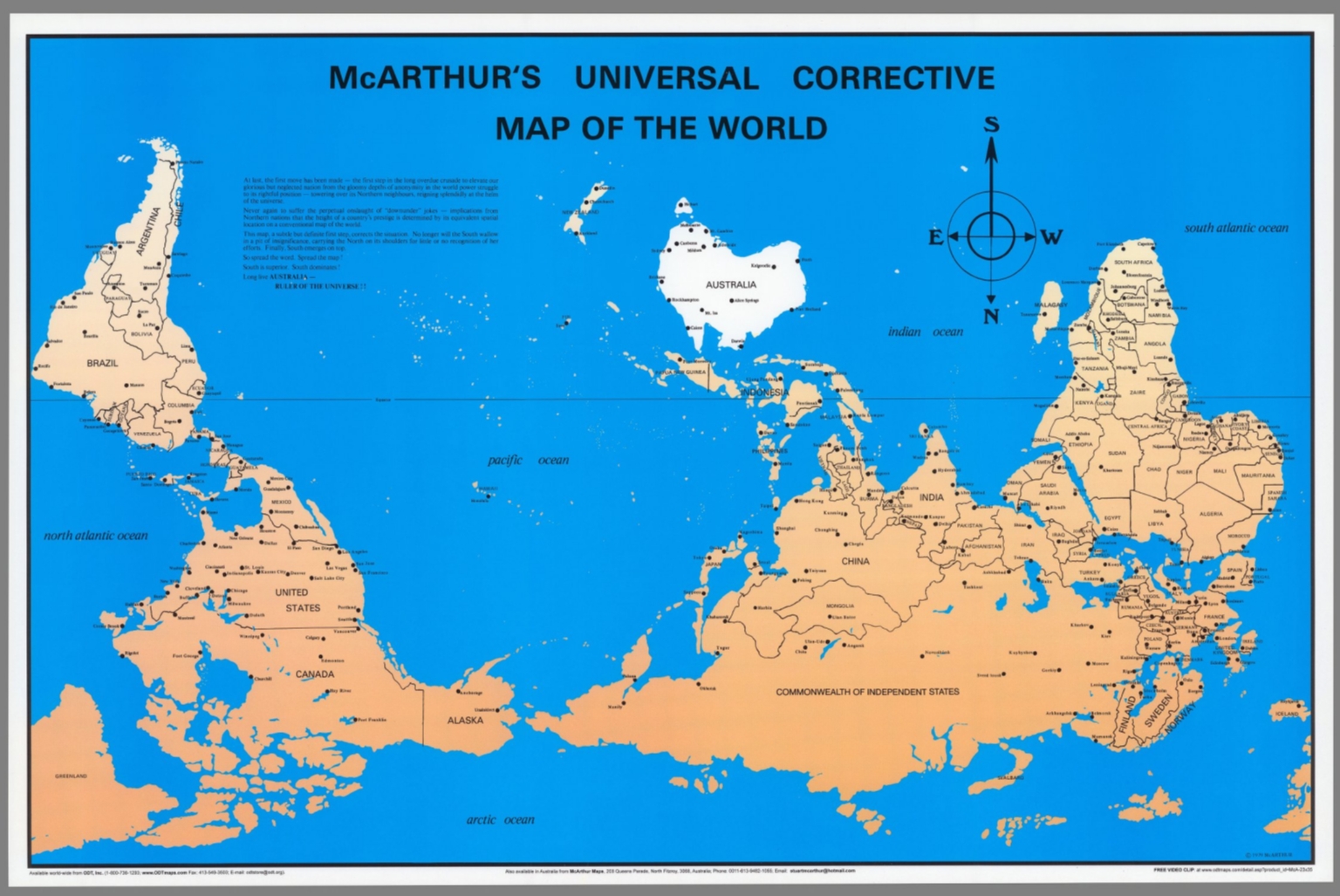 McArthur's Universal Corrective Map of the World. - David Rumsey