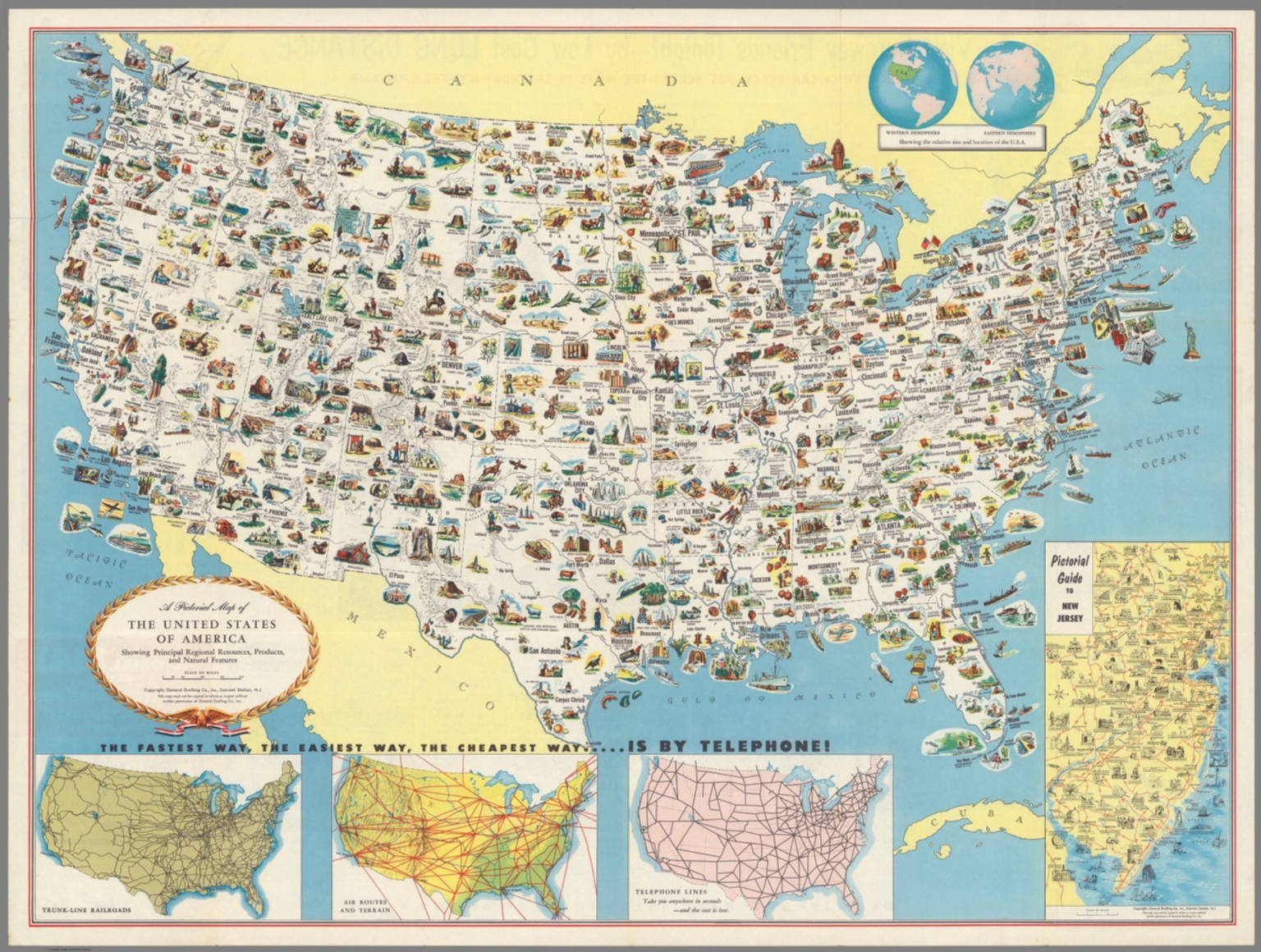 Pictorial Map of the United States of America. - David Rumsey ...