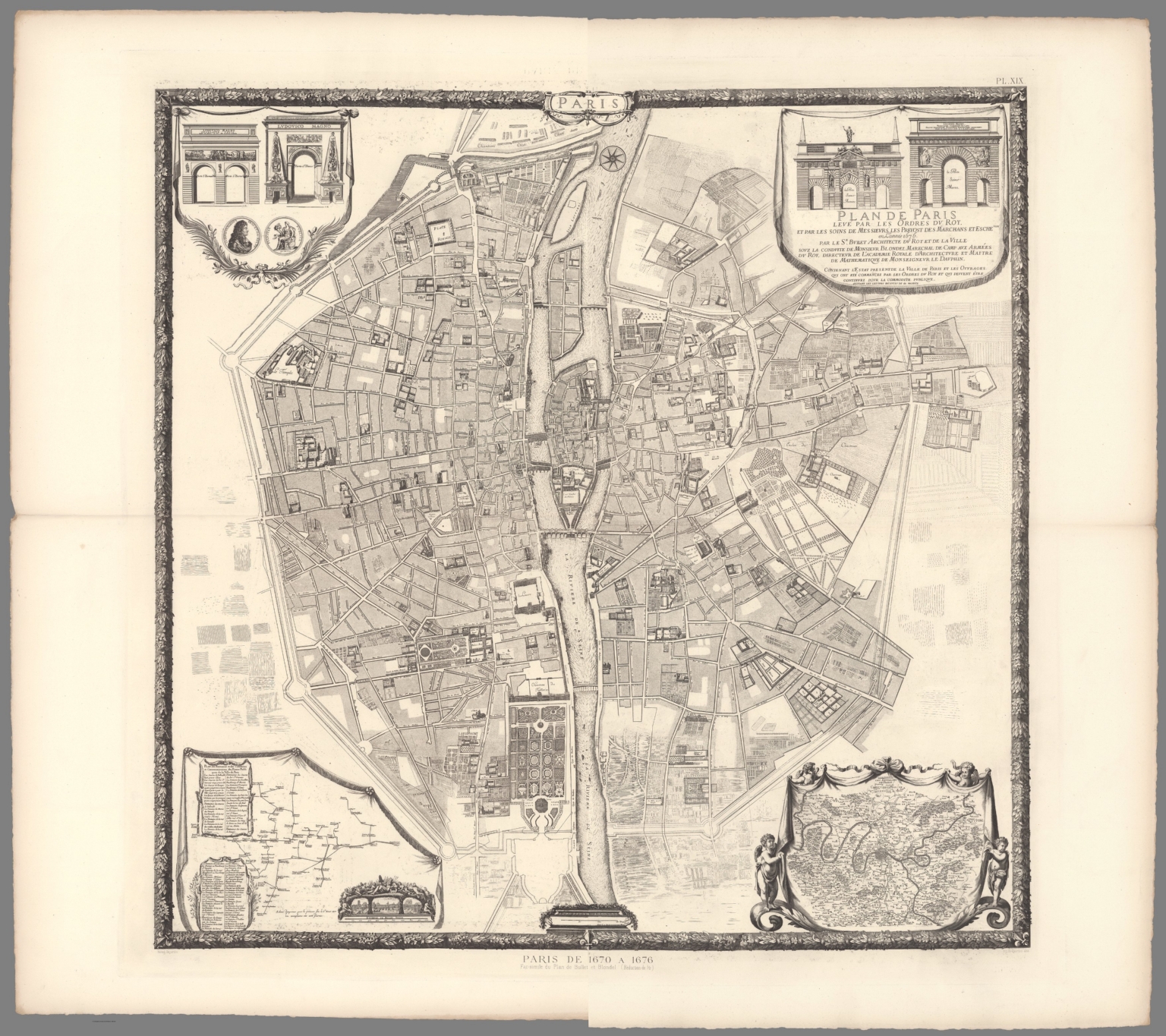 Composite Map: Pl. XIX. Paris de 1670 a 1676. - David Rumsey Historical ...