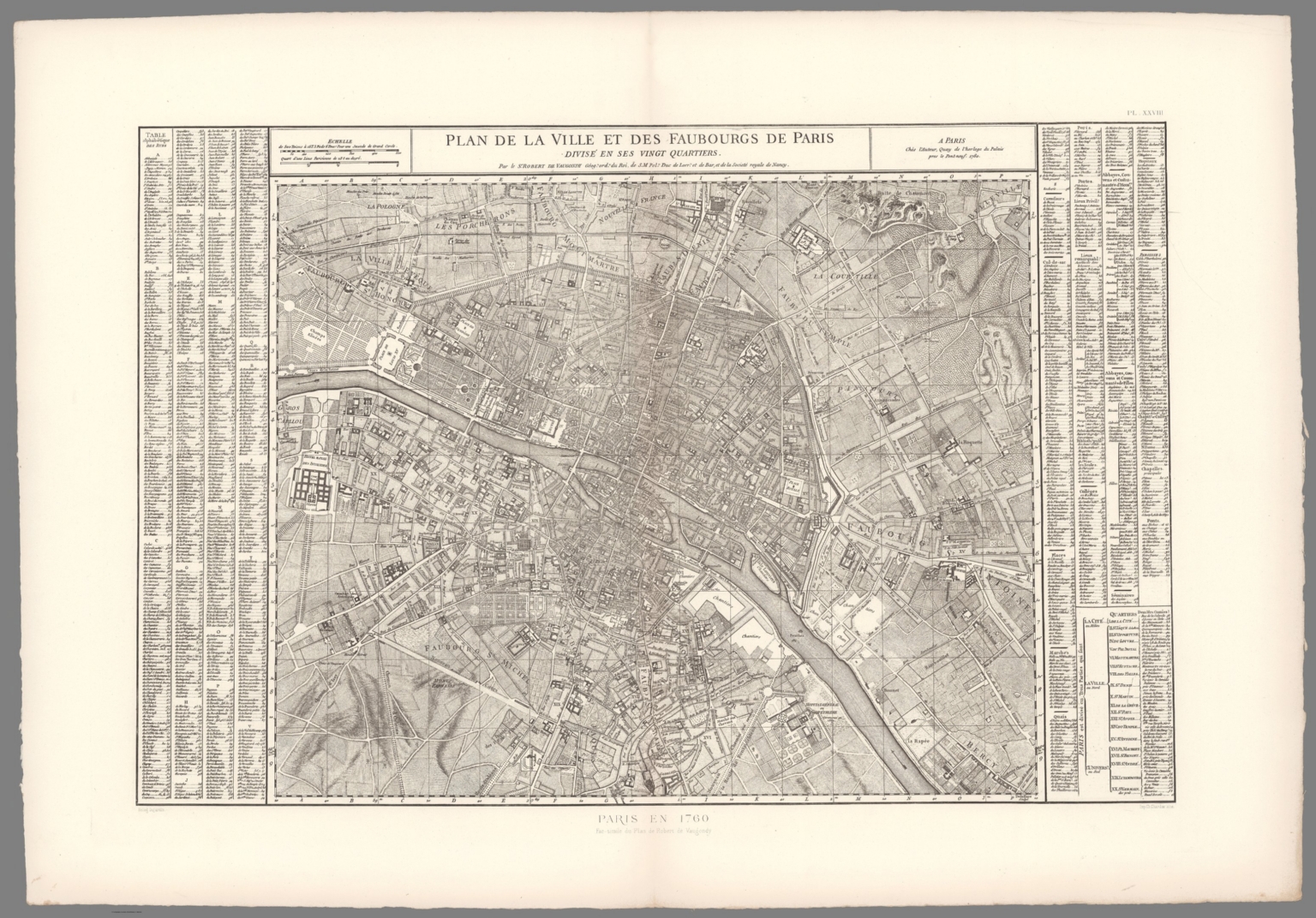 Pl. XXVIII. Paris in 1760. - David Rumsey Historical Map Collection