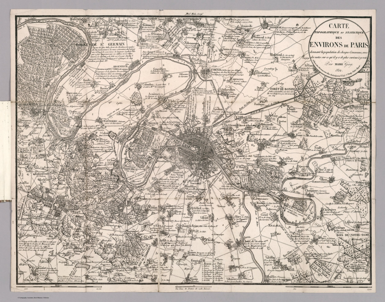 carte topographique paris Carte topographique et statistique des environs de Paris.   David 