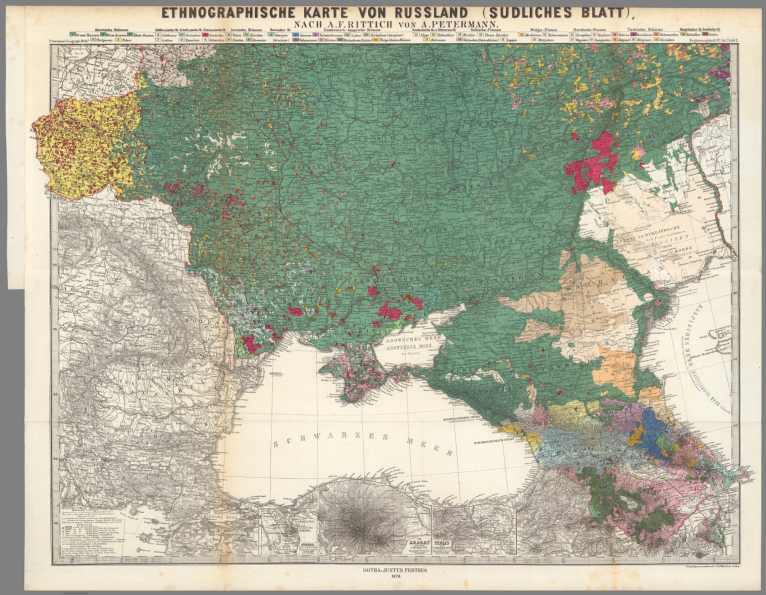 Ethnographische Karte von Russland (Sudliches Blatt) - David Rumsey