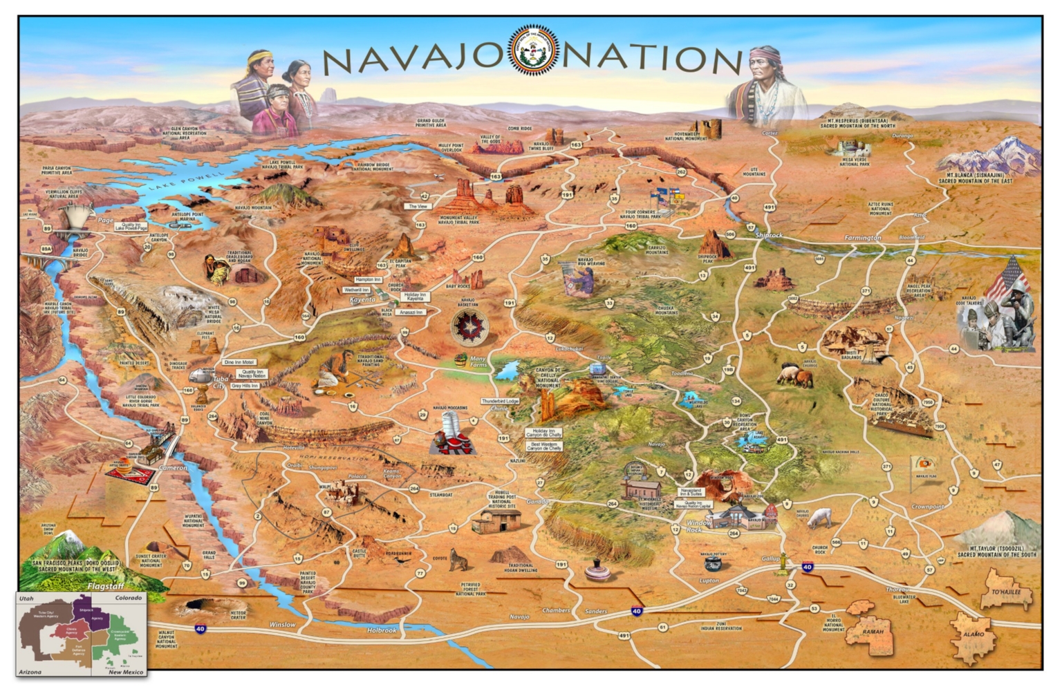 Navajo Nation Road Map | My XXX Hot Girl