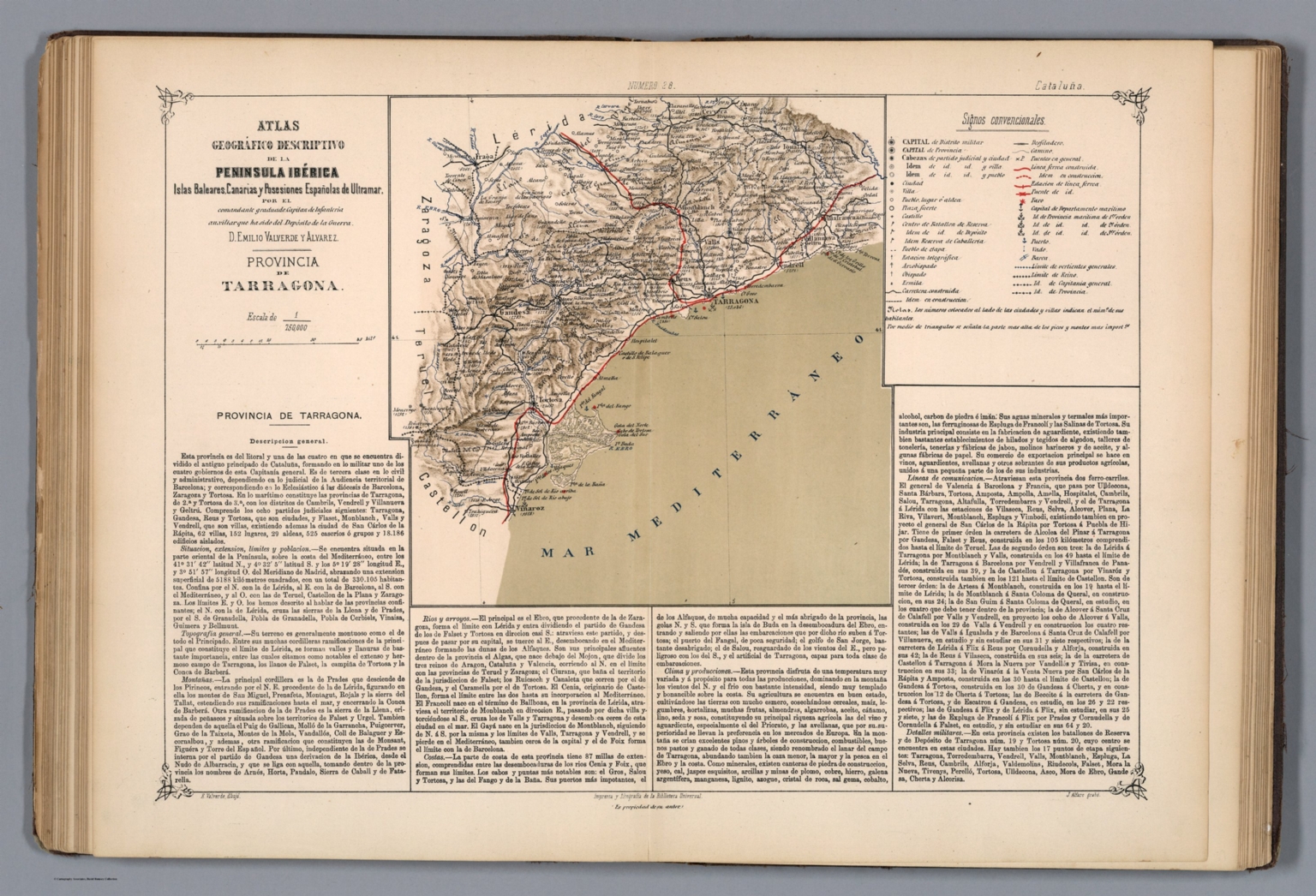 Provincia De Tarragona David Rumsey Historical Map Collection 4838