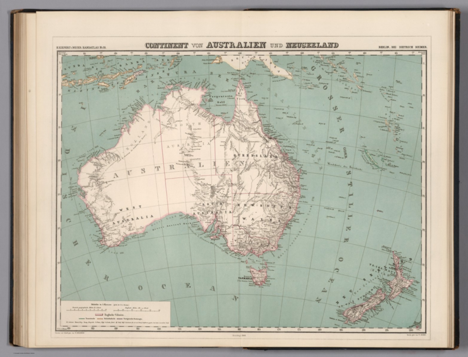 Continent von Australien und Neuseeland - David Rumsey Historical Map ...