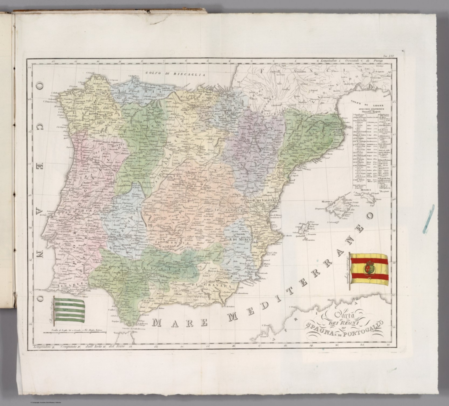 Carta Dei Regni Di Spagna E Di Portogallo David Rumsey Historical Map Collection