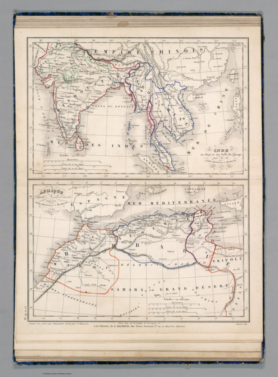 Inde en-deca et au-dela du Gange. Afrique partie Nord-Ouest. Pl.14-15 ...