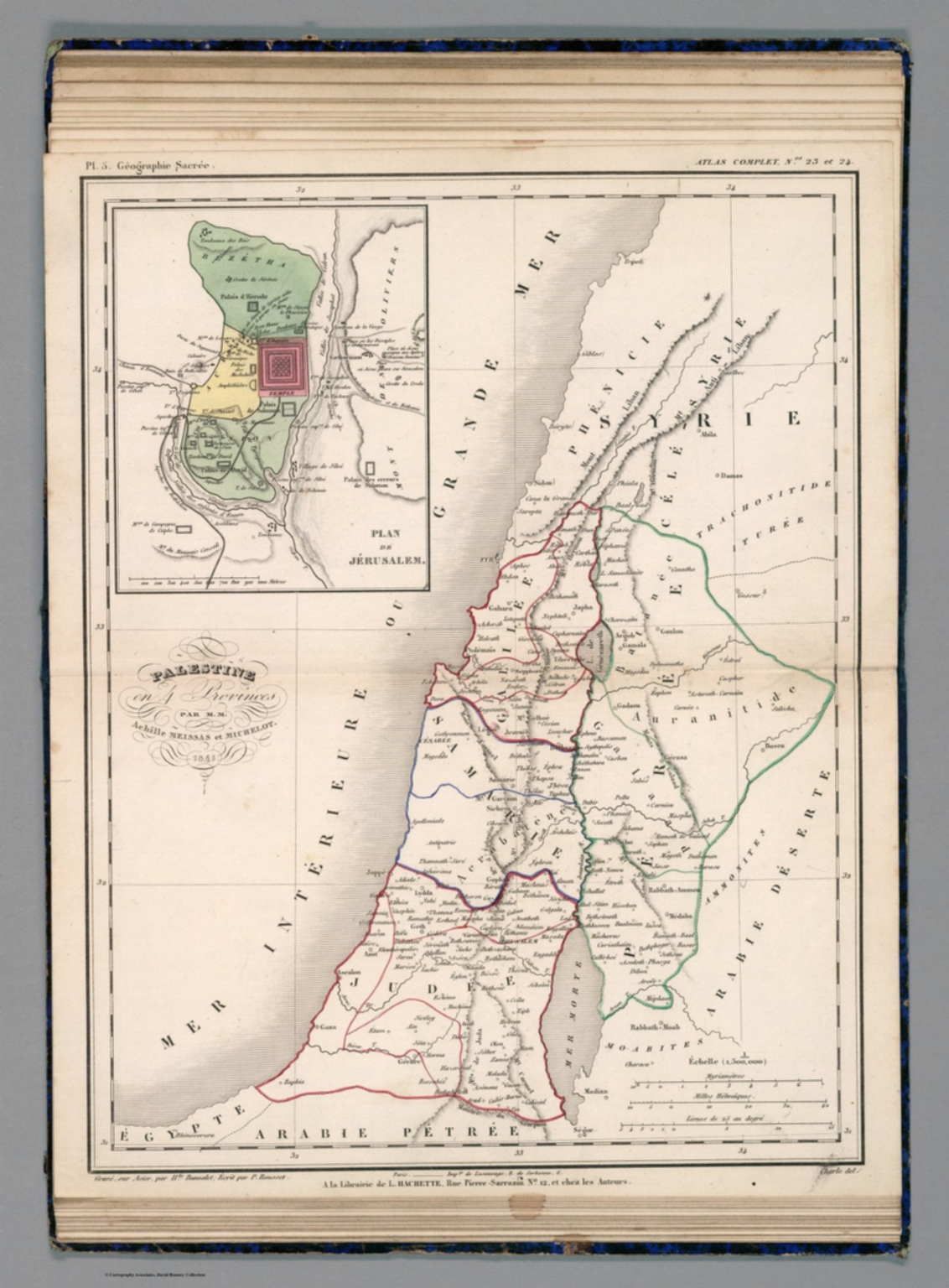 Palestine en 4 provinces. Pl. 4. Geographie Sacree - David Rumsey