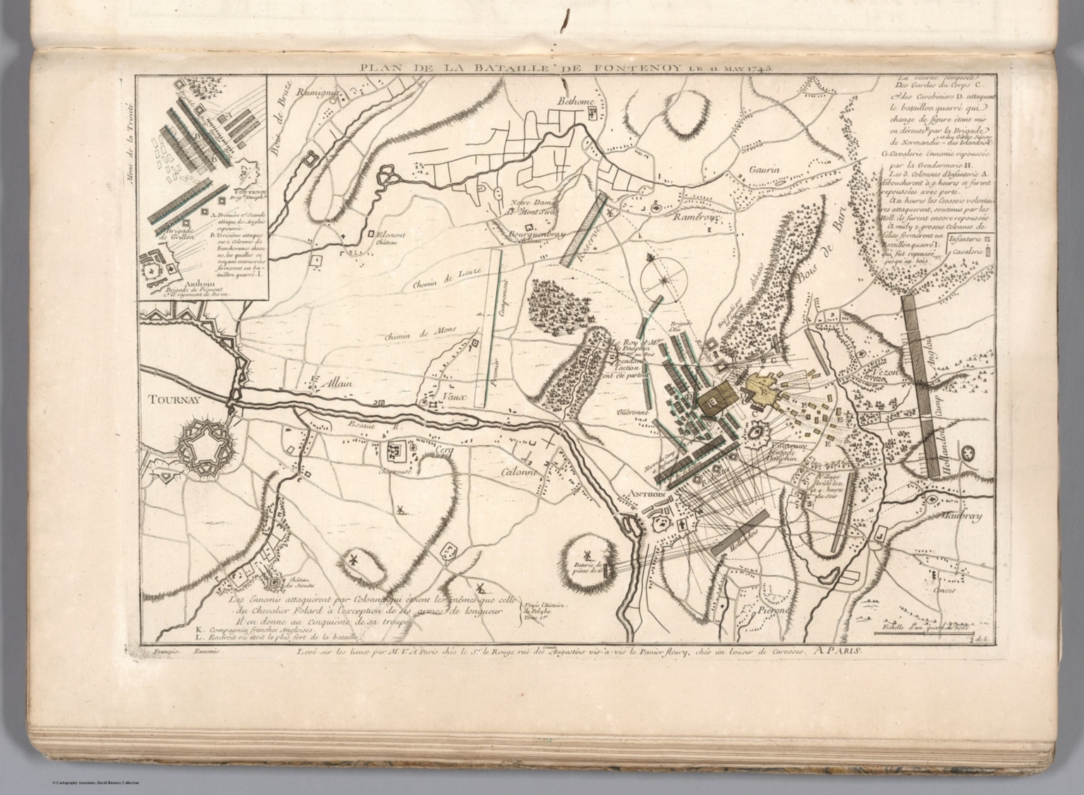 Plan de la Bataille de Fontenoy le 11 May 1745 - David Rumsey ...