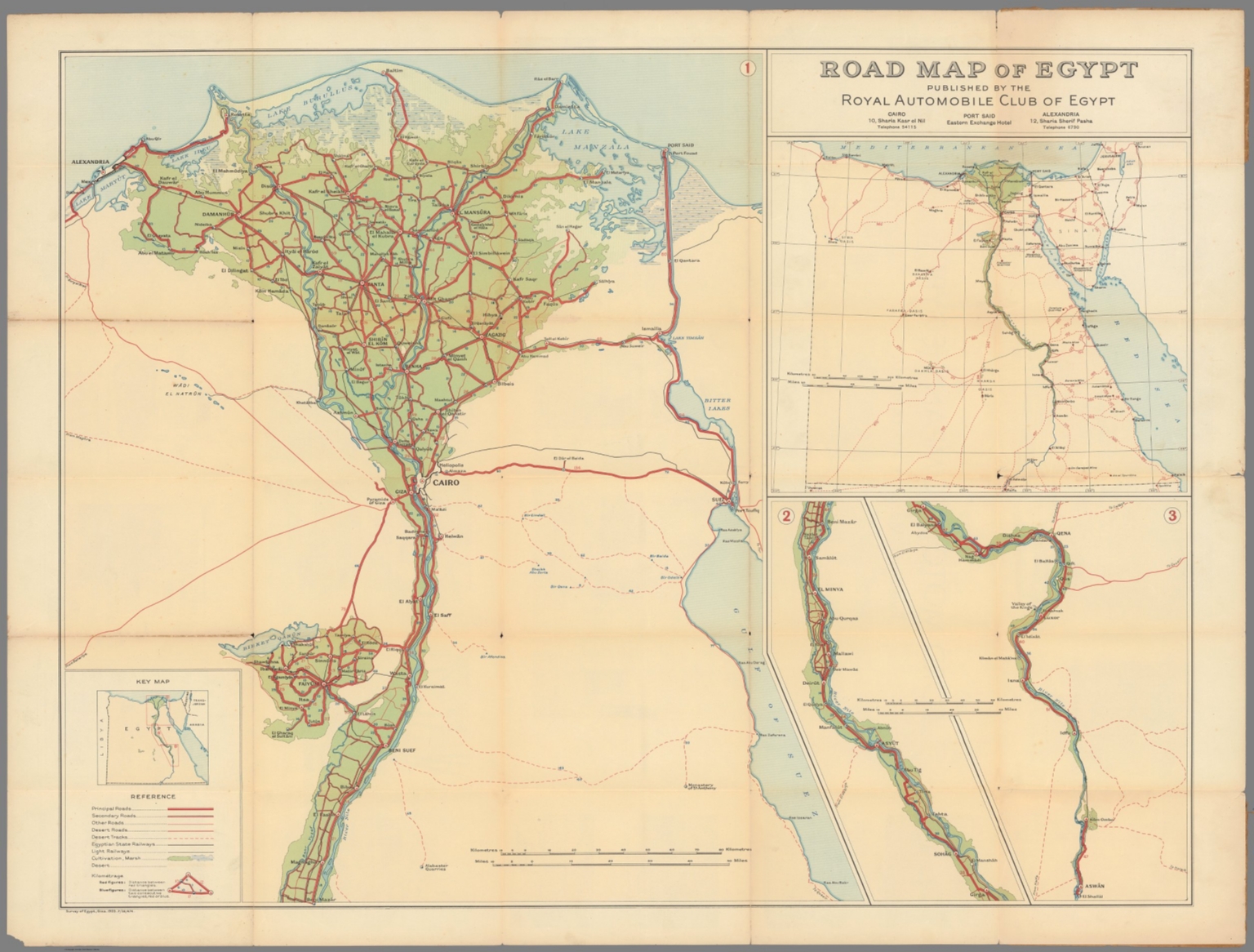 Road map of Egypt David Rumsey Historical Map Collection