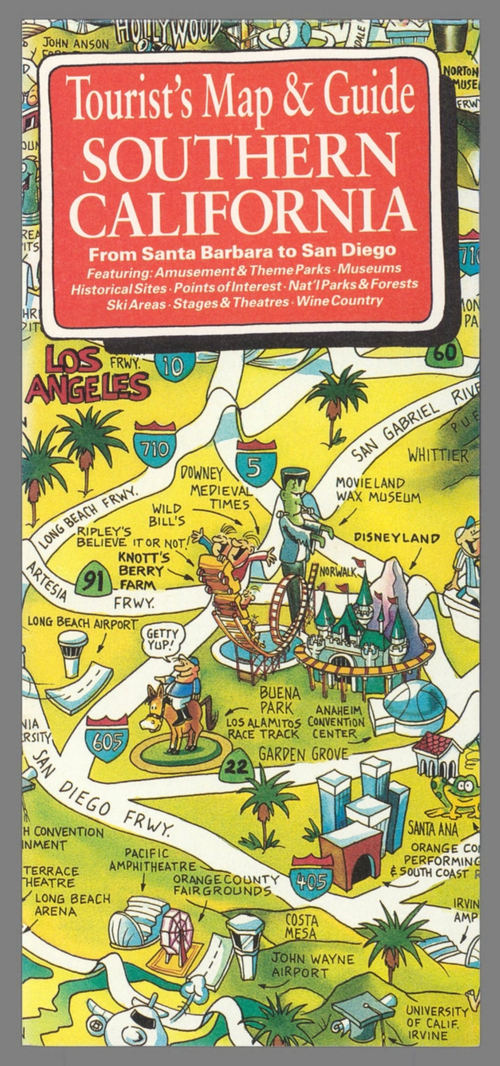 Covers: Tourist's map & guide Southern California from Santa Barbara to ...